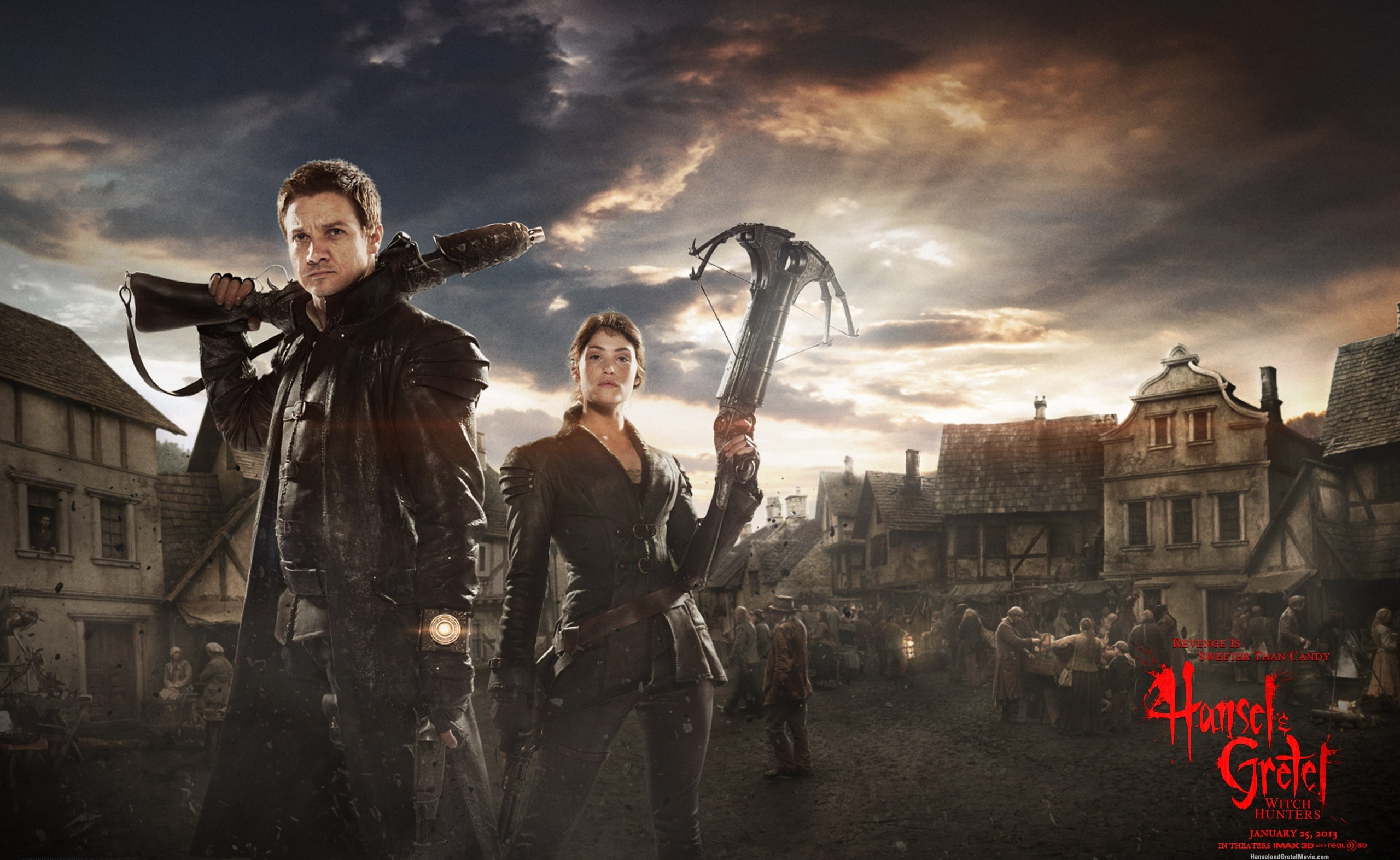 hansel, nature, cloud - sky, building, architecture, 2013, mid adult, hunters, Film, witch hunters, motion, January, young women, digital composite, 2K, HD Wallpaper