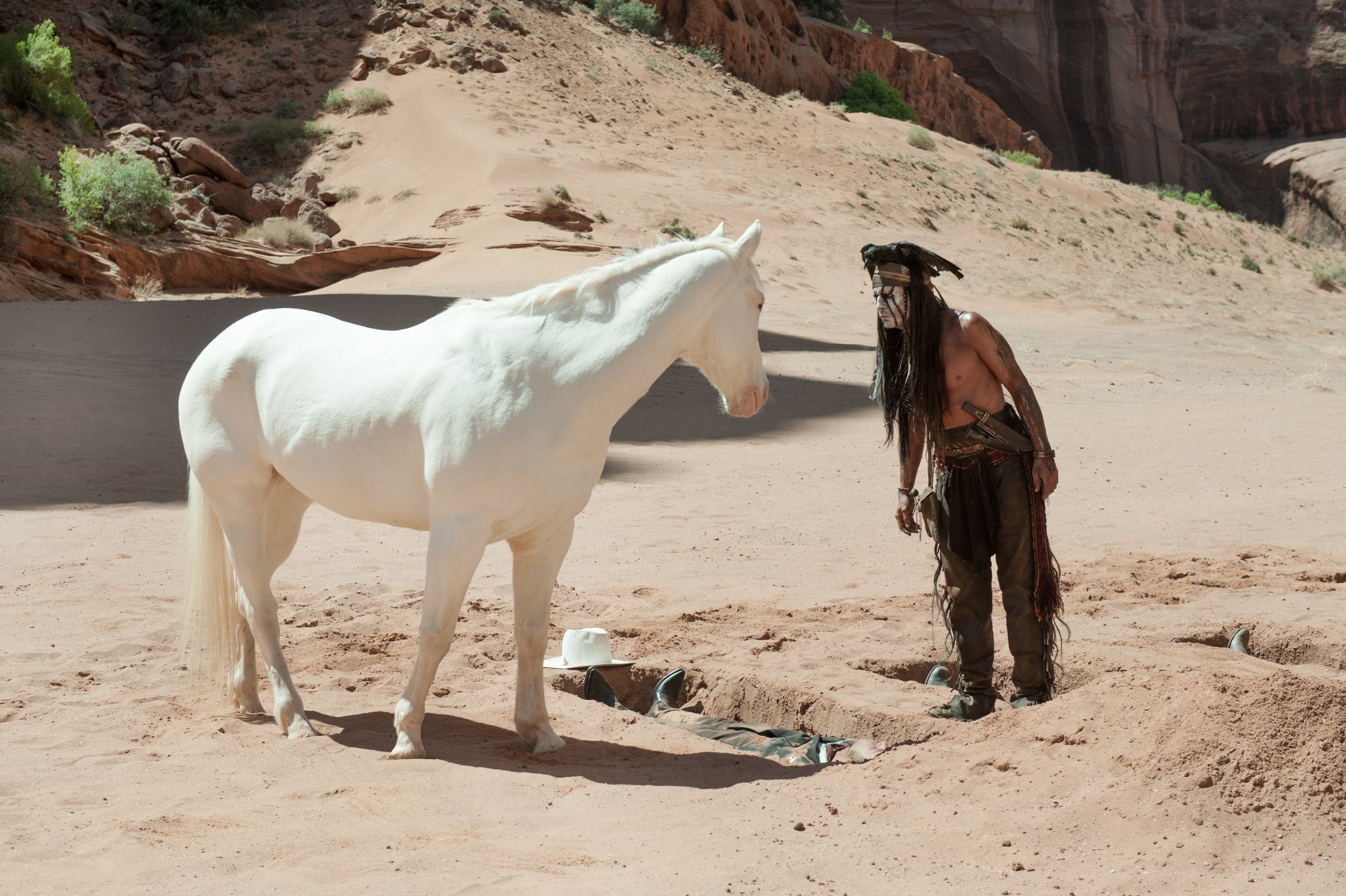 2013, 4K, depp, ranger, lone, film, horse, indian, johnny, HD Wallpaper