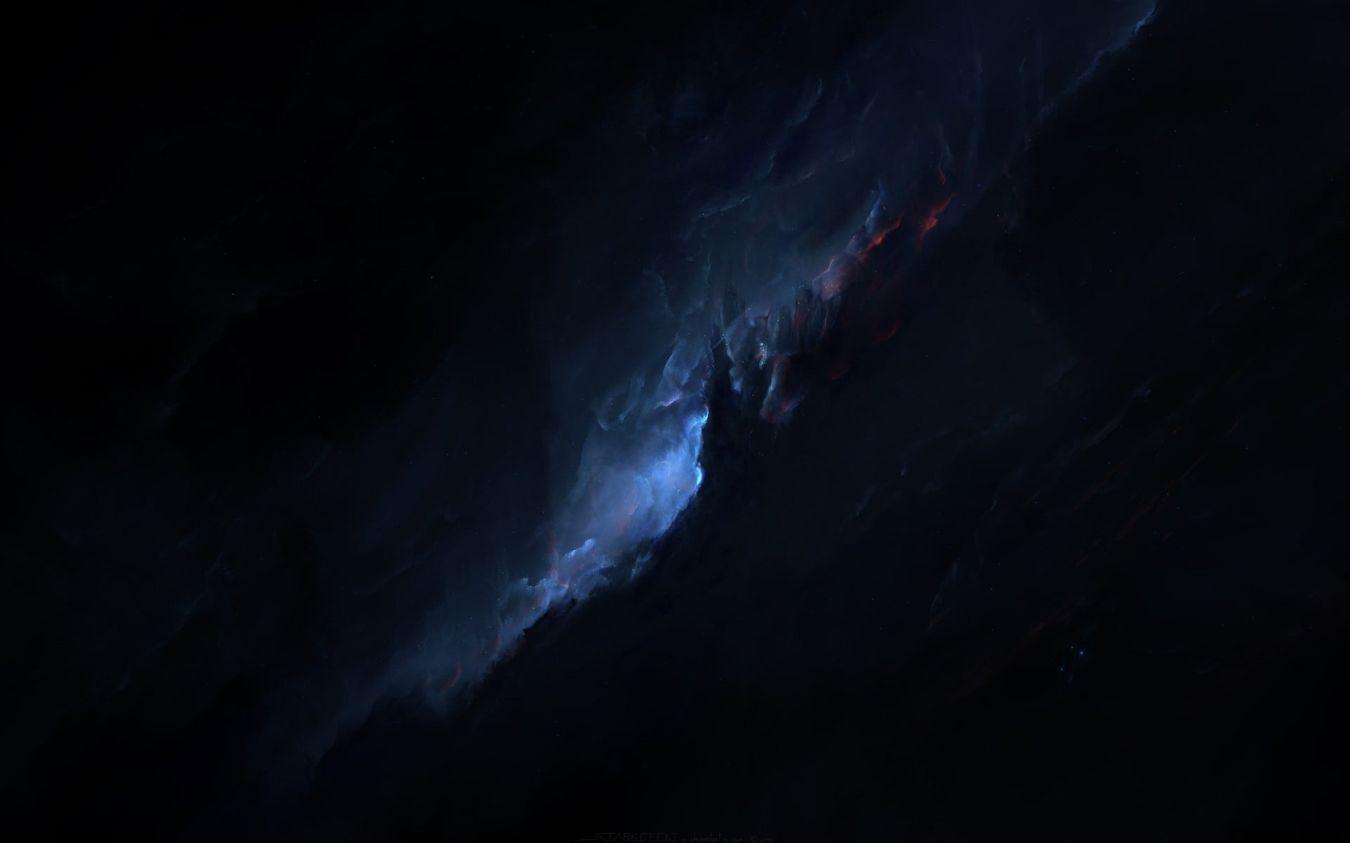 outdoors, environment, power in nature, sulphur, cloud - sky, landscape, dark, solid, water, rock, night, digital art, beauty in nature, space art, untitled, HD Wallpaper