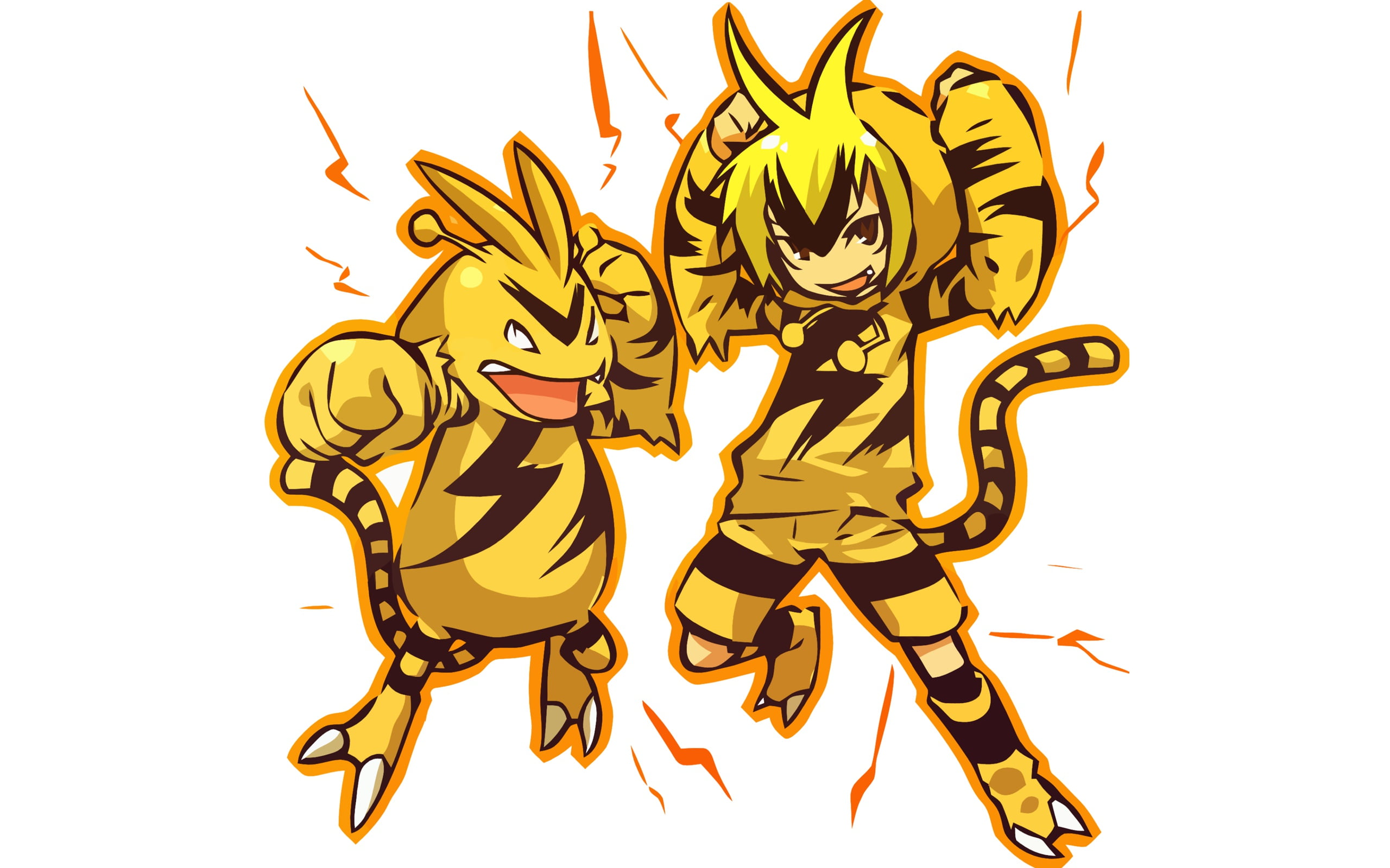 2K, humanitaria, cosplay, pokemon, fists, charge, category, guy, Electabuzz, boy, costume, electric, HD Wallpaper