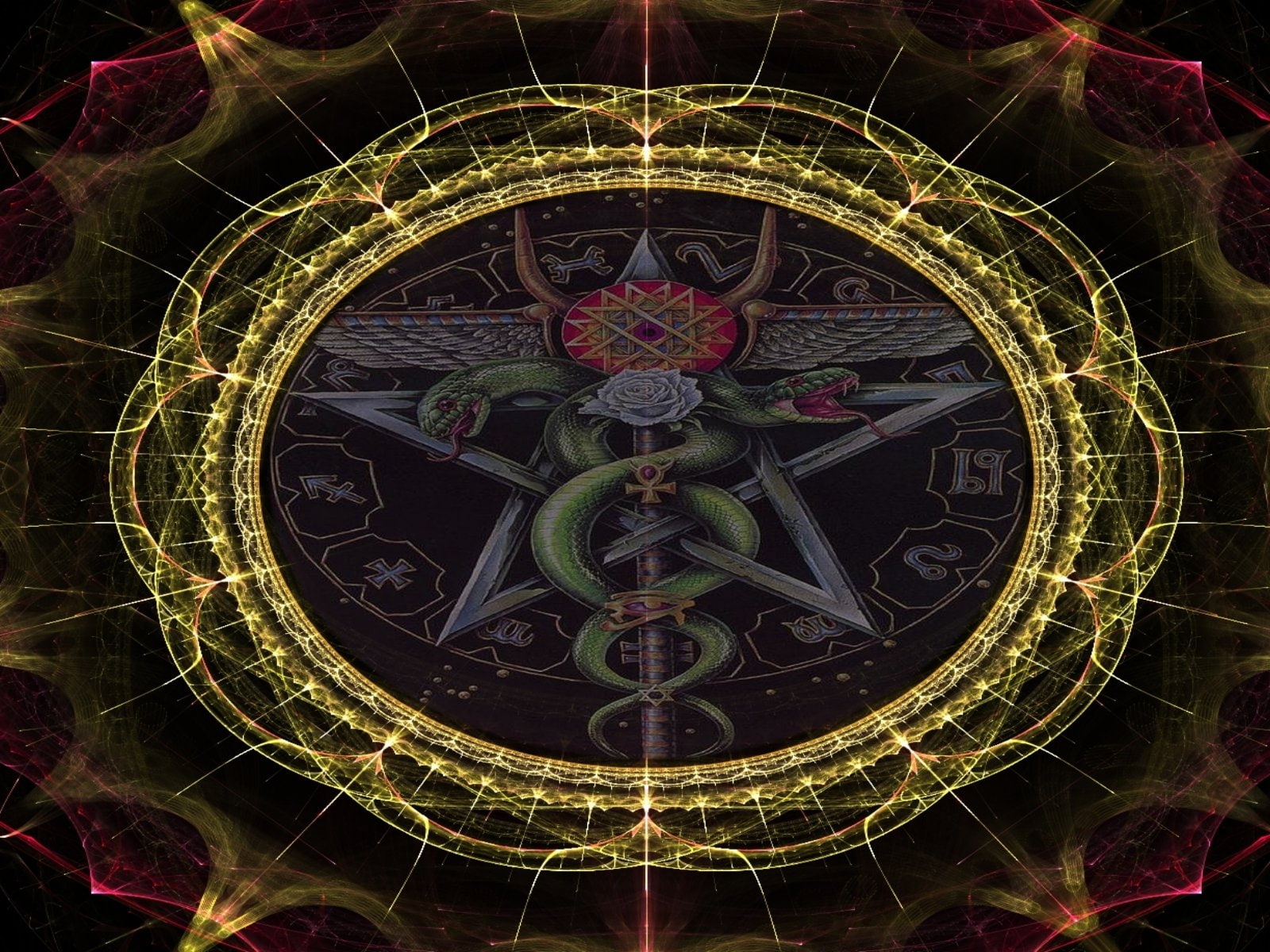 merged, d, framed, art, wiccan, hd, 720P, abstract, framed wiccan, fractal, 3d, 2d, HD Wallpaper
