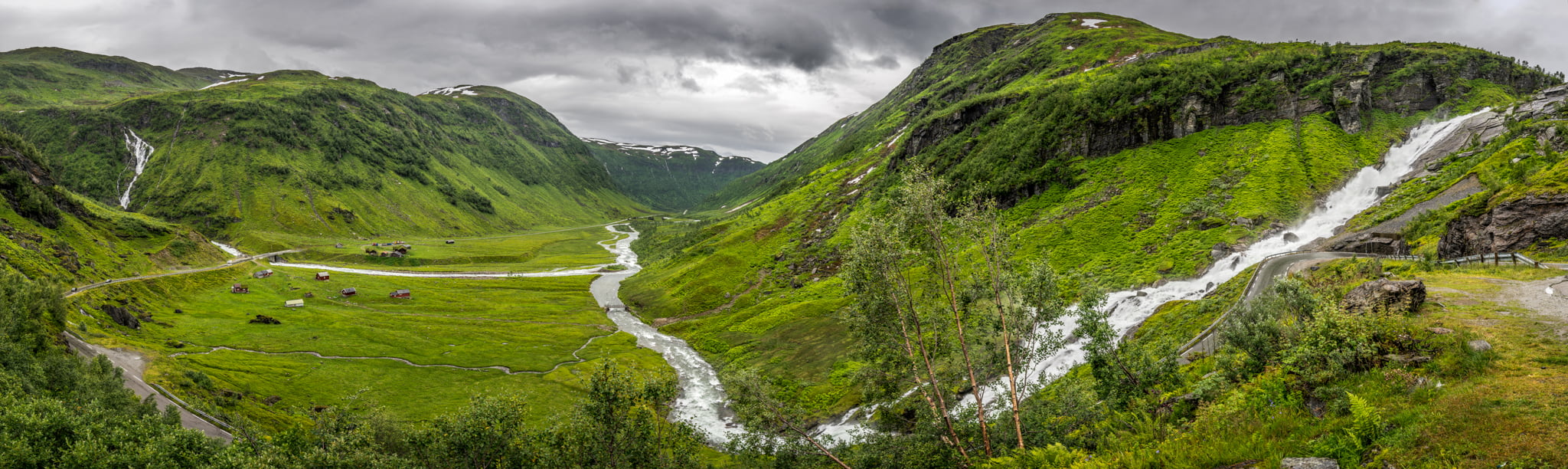 outdoor, mountain, nature, Landscape photography, sky, summer, fe, scenics, 1080P, valley, green Color, cliff, ultra, mountains, merge, europe, Sogn og Fjordane, HD Wallpaper