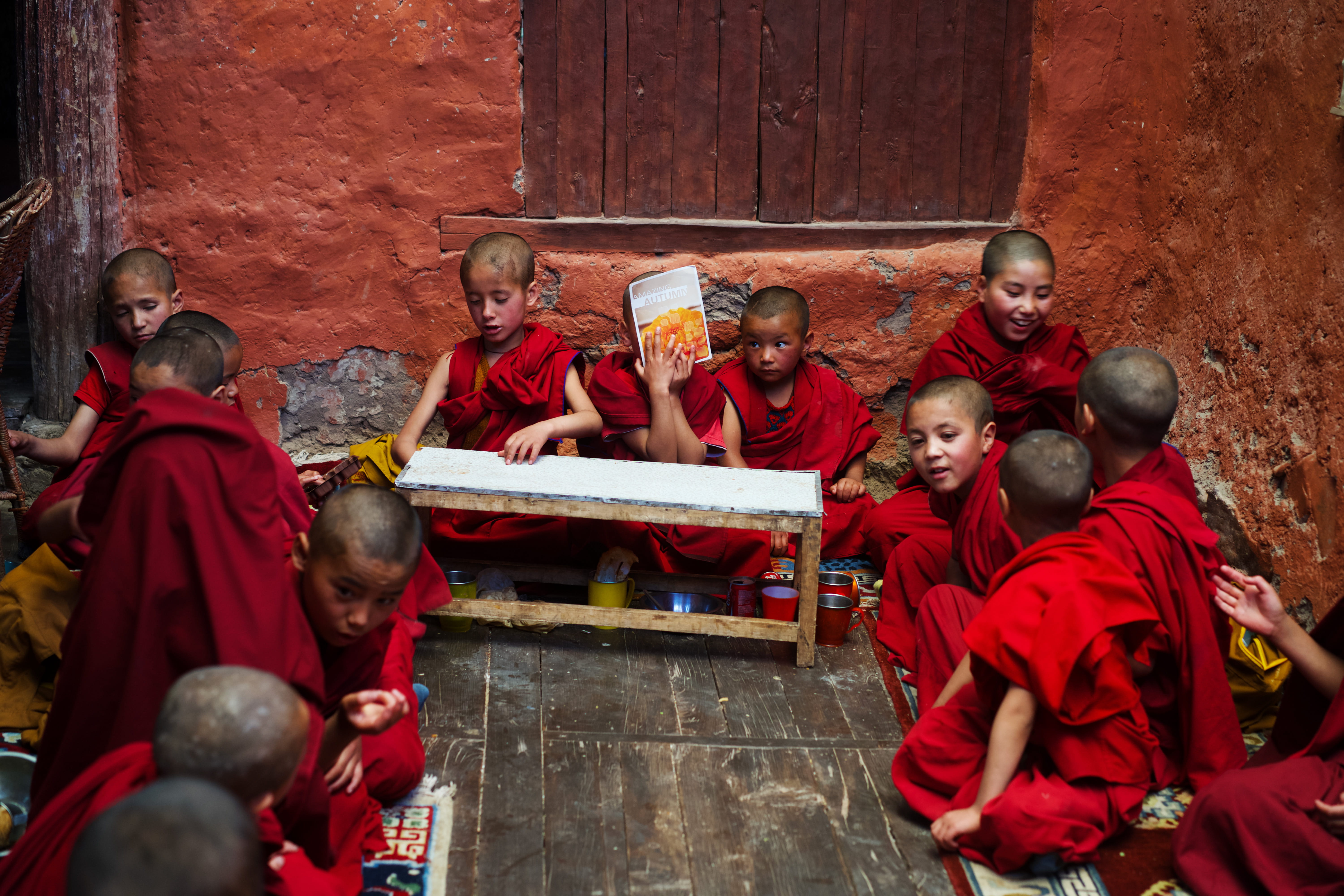 rare, buddha, teenager, human representation, togetherness, human, group of people, robe, srinagar - ladakh road, built structure, belief, boys, school, HD Wallpaper