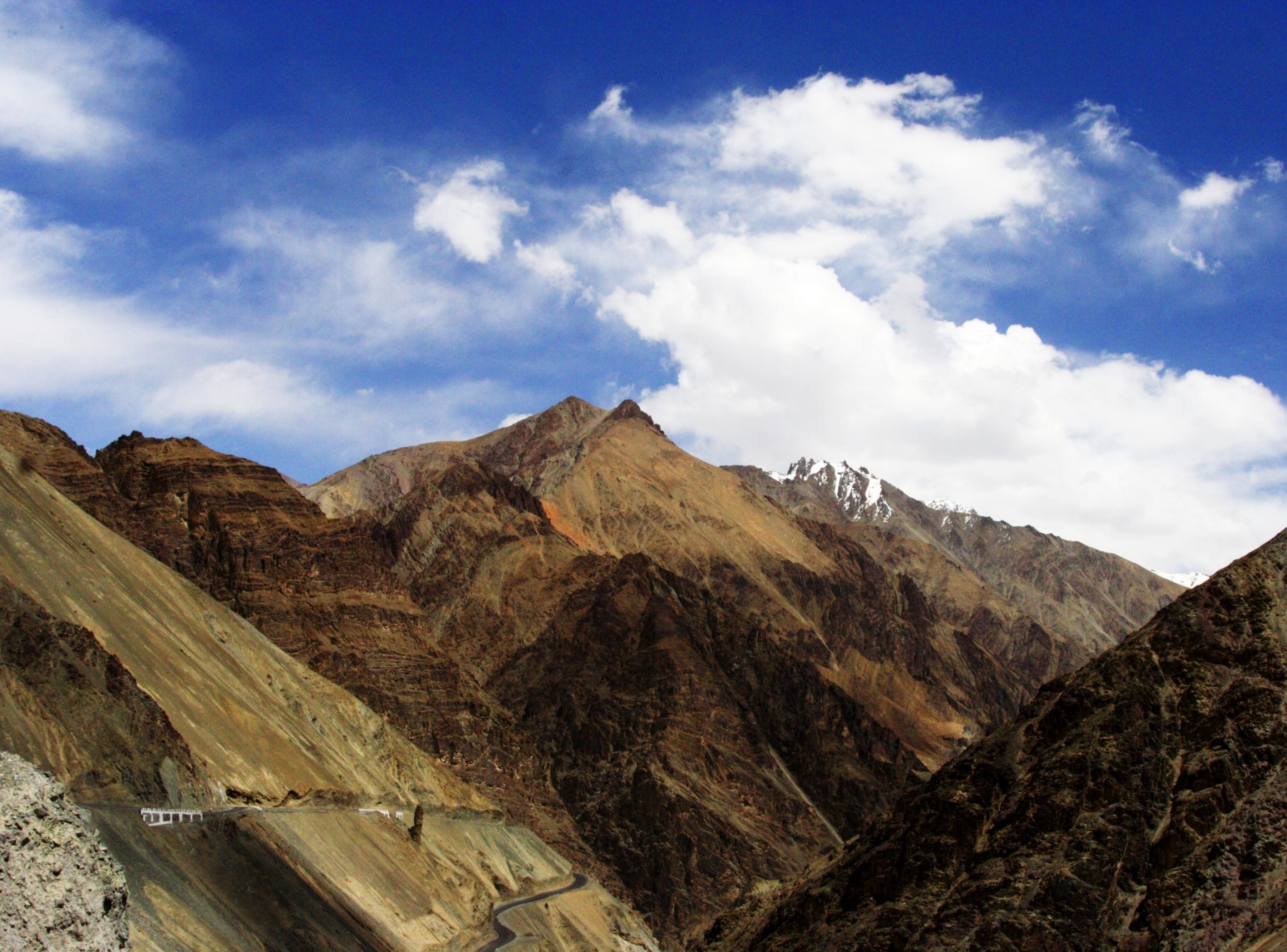 scenics - nature, landscape, day, physical geography, environment, rock, jammu, mountain range, travel destinations, ladakh, kashmir, tranquility, cloud - sky, HD Wallpaper