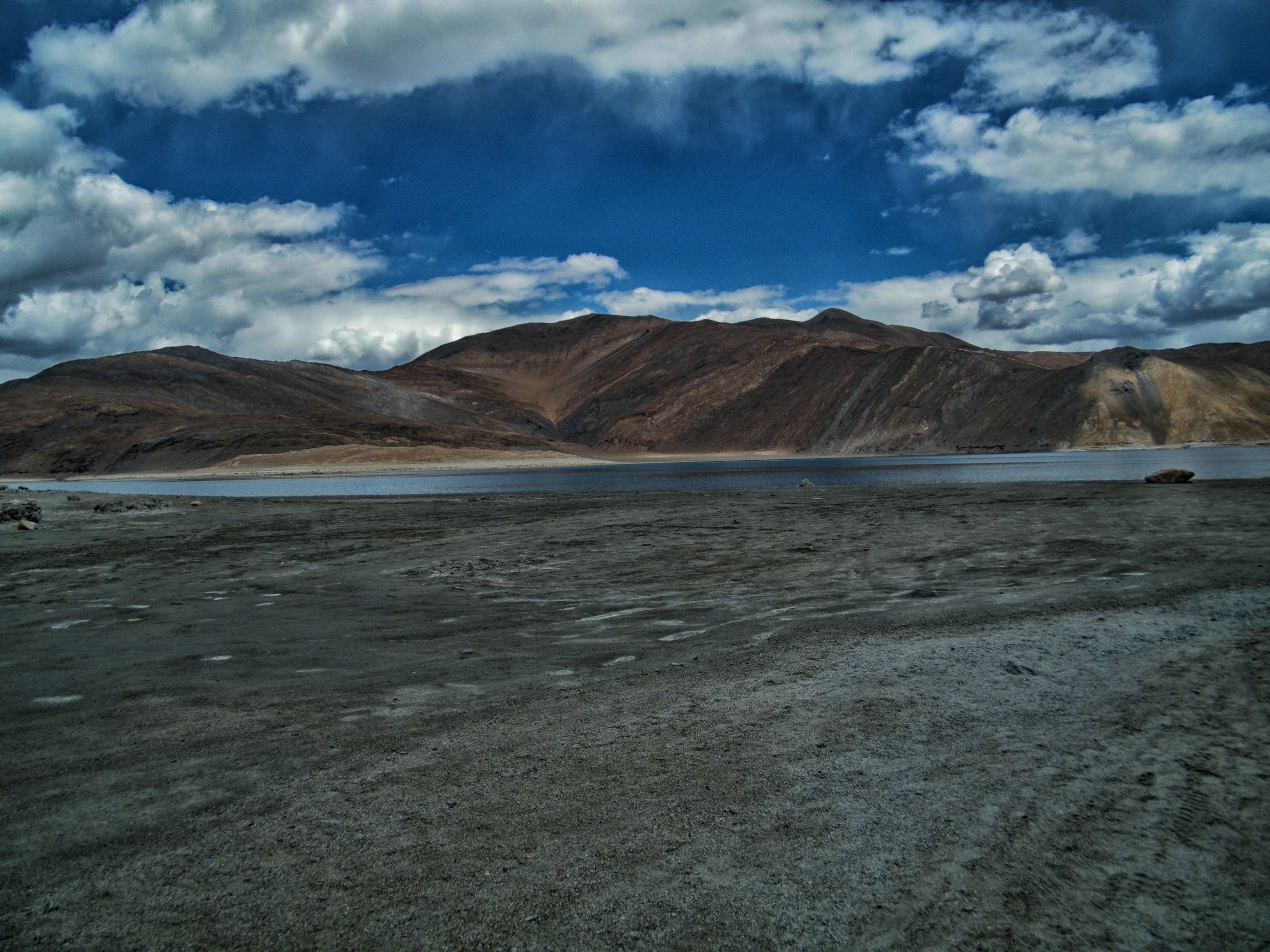 idyllic, Ladhak, mountain, day, water, remote, cloud - sky, beauty in nature, relaxation, land, Ladakh, mountains, mount, outdoor, cliffs, environment, HD Wallpaper