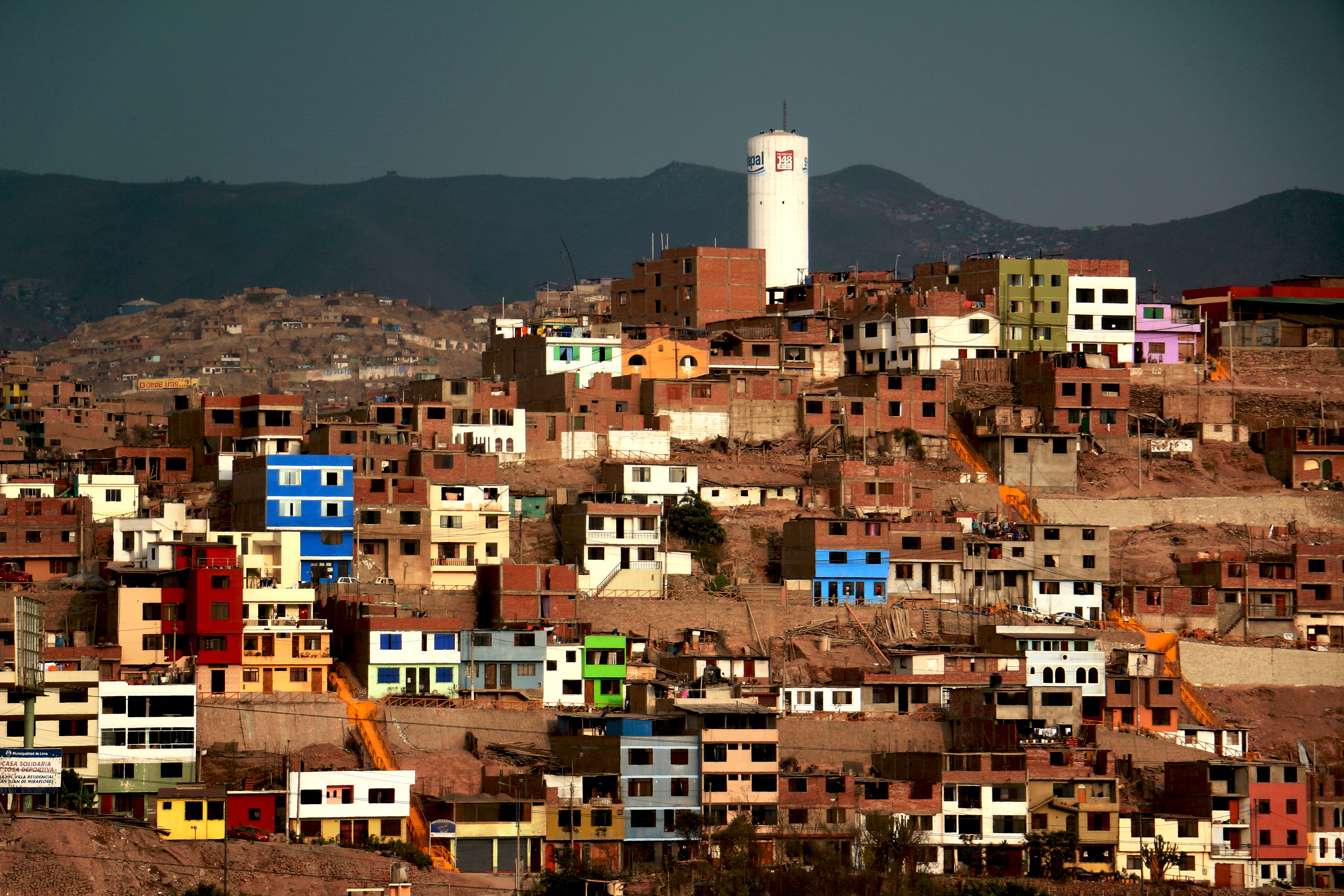 outdoors, san juan de miraflores, poverty, tall - high, nature, guidance, lima, safety, mountain, architecture, lighthouse, house, city, building exterior, HD Wallpaper