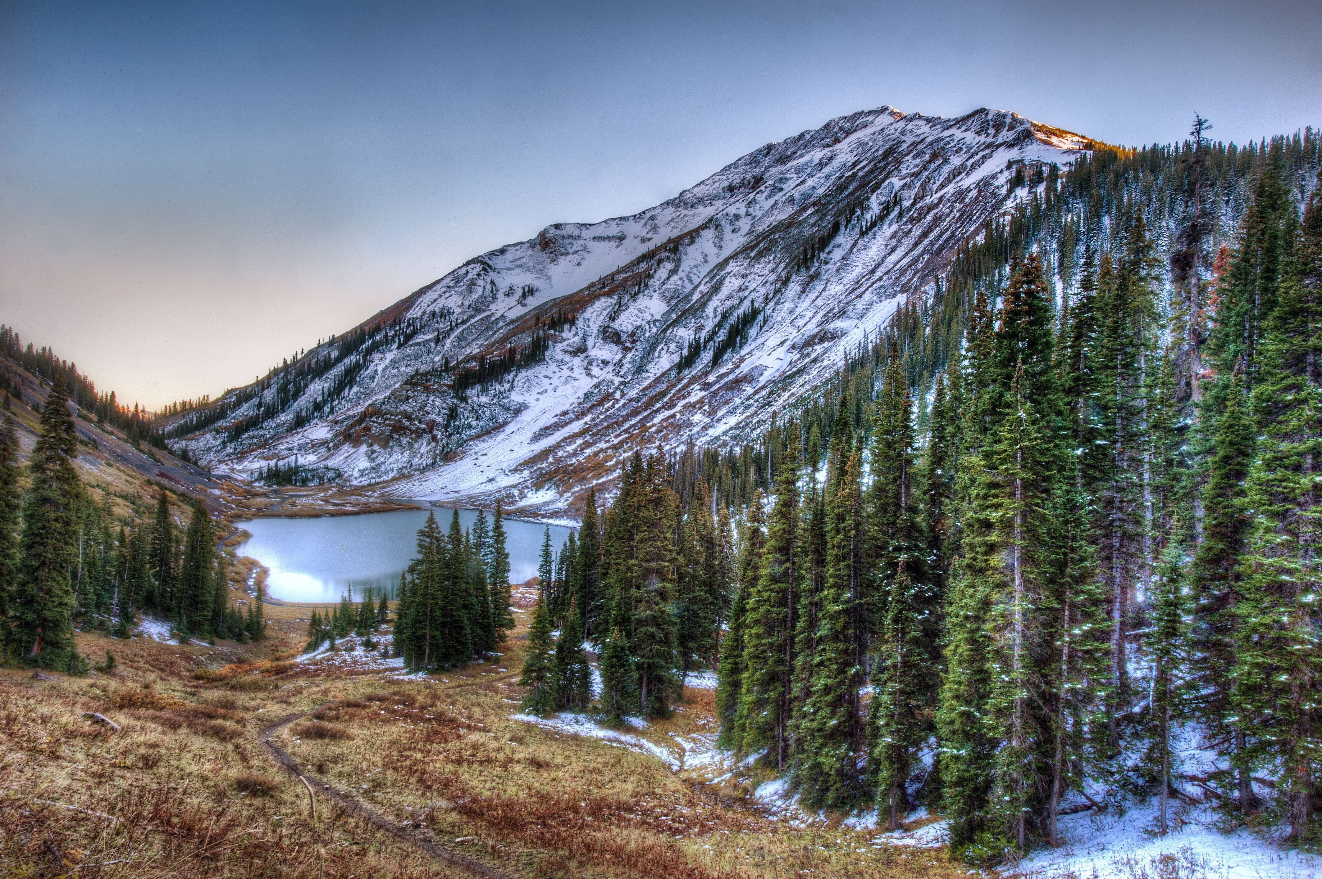 juan, national, lake, forest, landscape, trees, emerald, 4K, san, mountains, HD Wallpaper