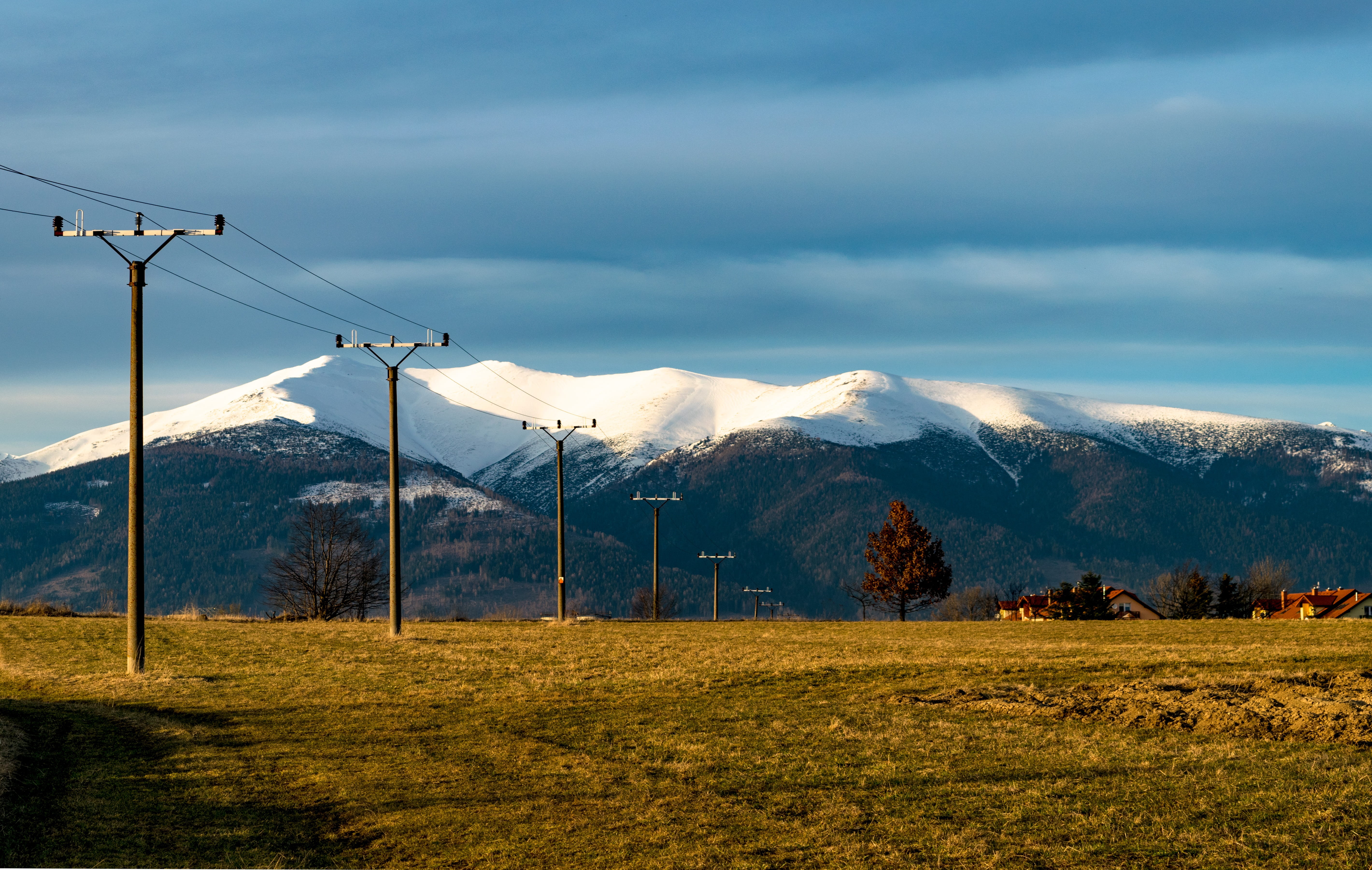 cold temperature, column, winter, tranquil scene, pleasure, electricity, liptov, the countryside, mountain peak, scenics - nature, slovakia, baranec, meadow, HD Wallpaper