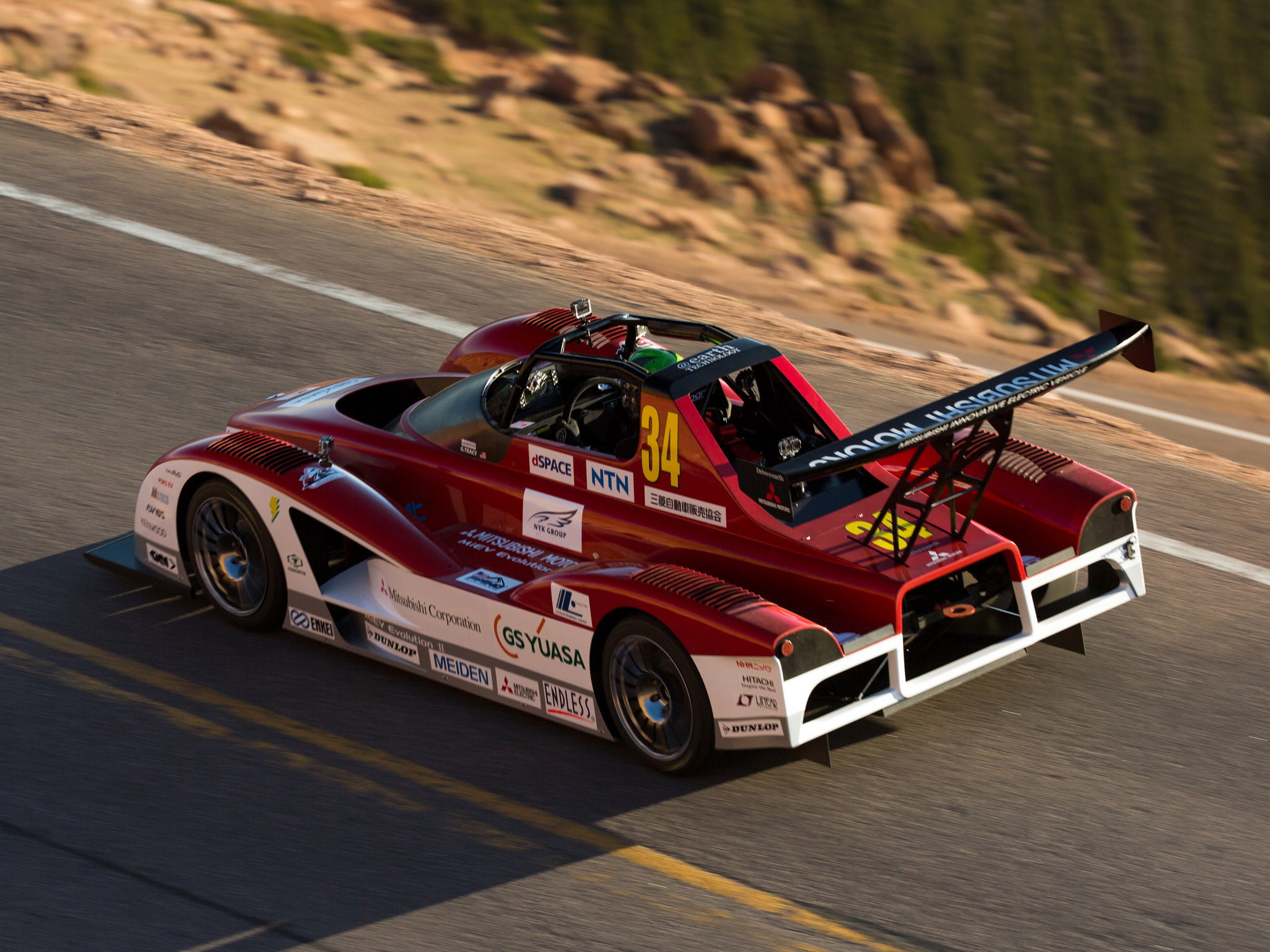 mitsubishi, 2013, 1080P, race, peak, pikes, miev, evolution, racing, electric, HD Wallpaper