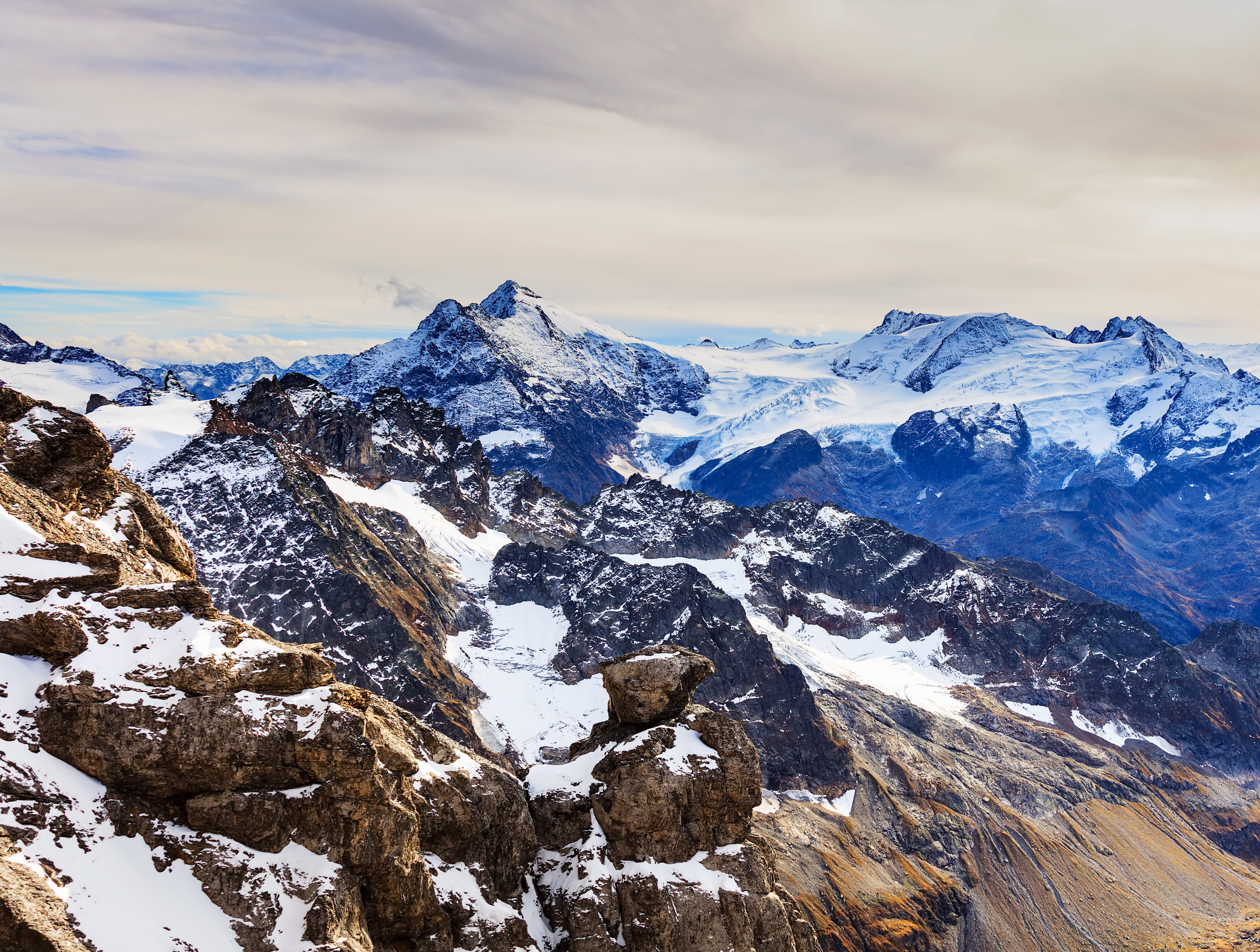 travel destination, 4K, Titlis, glacier, sky, white, landmark, cloud, cliff, wintertime, formation, landscape, mountain peak, Europe, Obwalden, Switzerland, HD Wallpaper