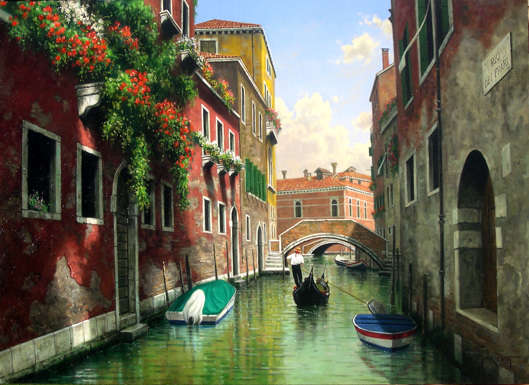 venice, rio, dei, 1080P, frari, artistic, artwork, HD Wallpaper