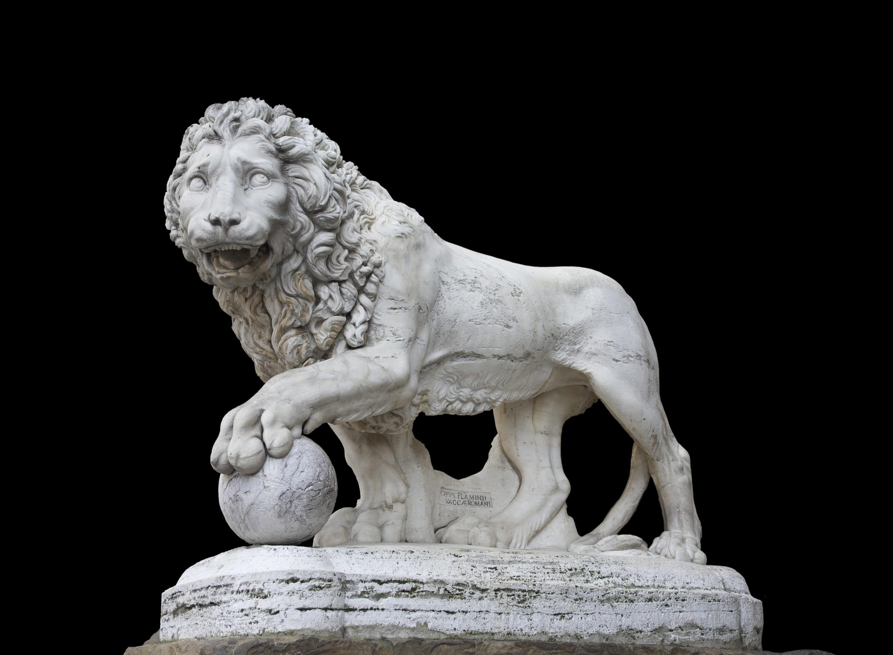 lion, the past, loggia dei lanzi, black background, tourism, architecture, outdoors, historical, marble, animal representation, copy space, famous, solid, HD Wallpaper