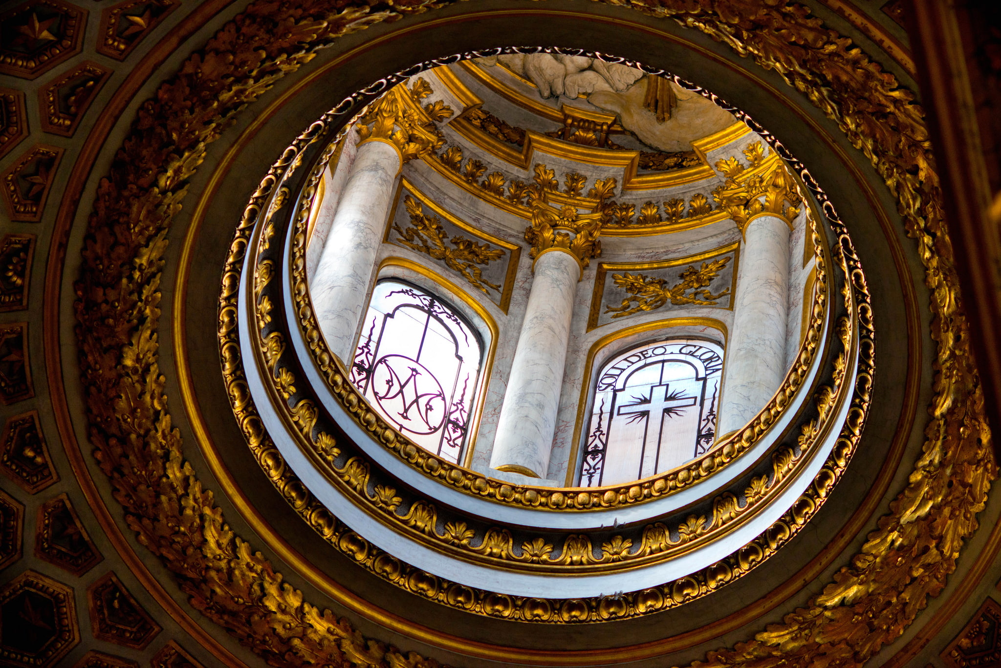religion, 1080P, the Basilica of San Luigi dei Francesi, Italy, Rome, columns, Windows, the dome, HD Wallpaper