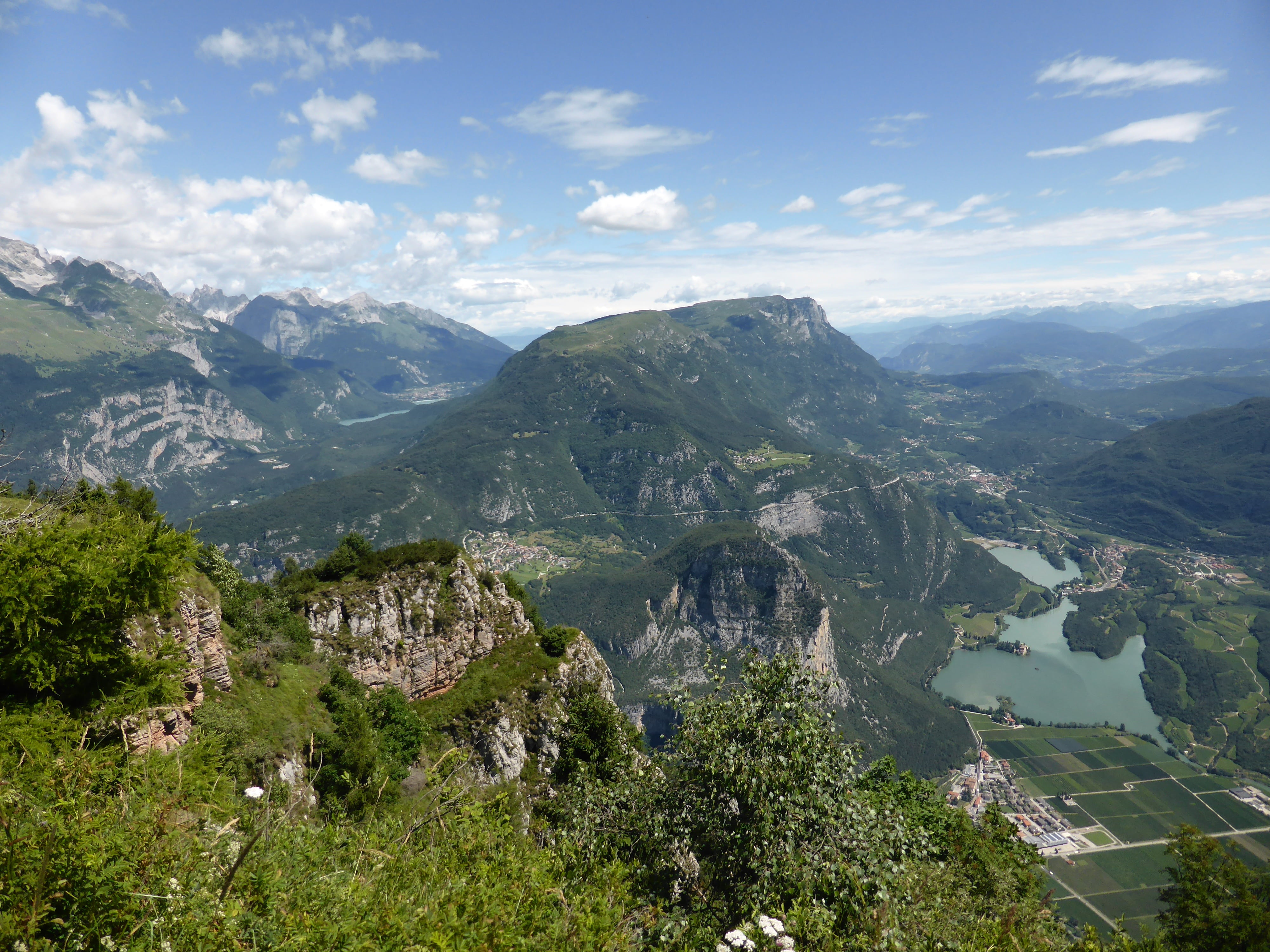 no people, environment, beauty in nature, mountain, mountain peak, day, tranquility, garda, outdoors, tranquil scene, cloud - sky, plant, building exterior, HD Wallpaper