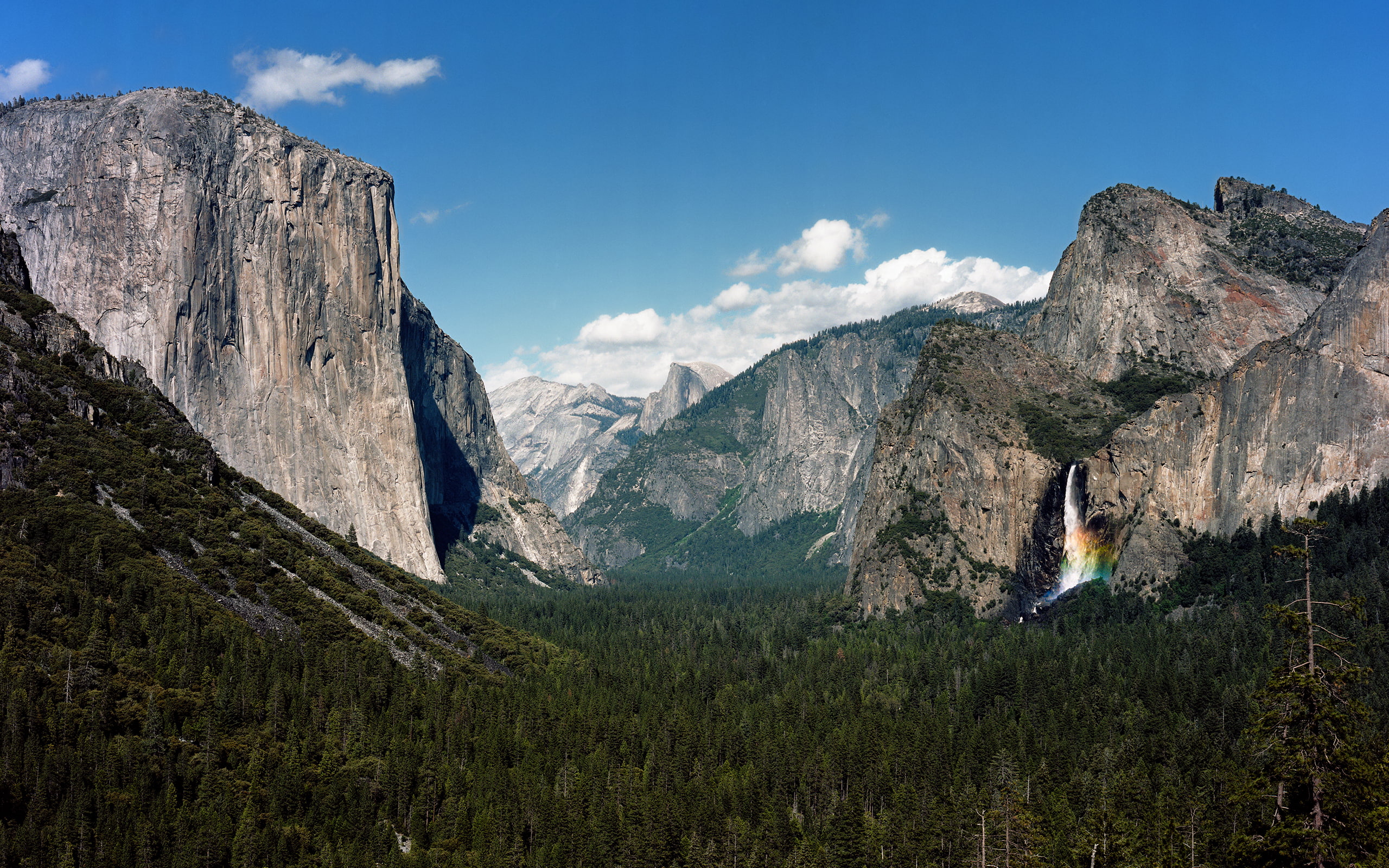 2K, nature, stone, cliff, yosemite, hd, waterfall, rock, mountain, HD Wallpaper