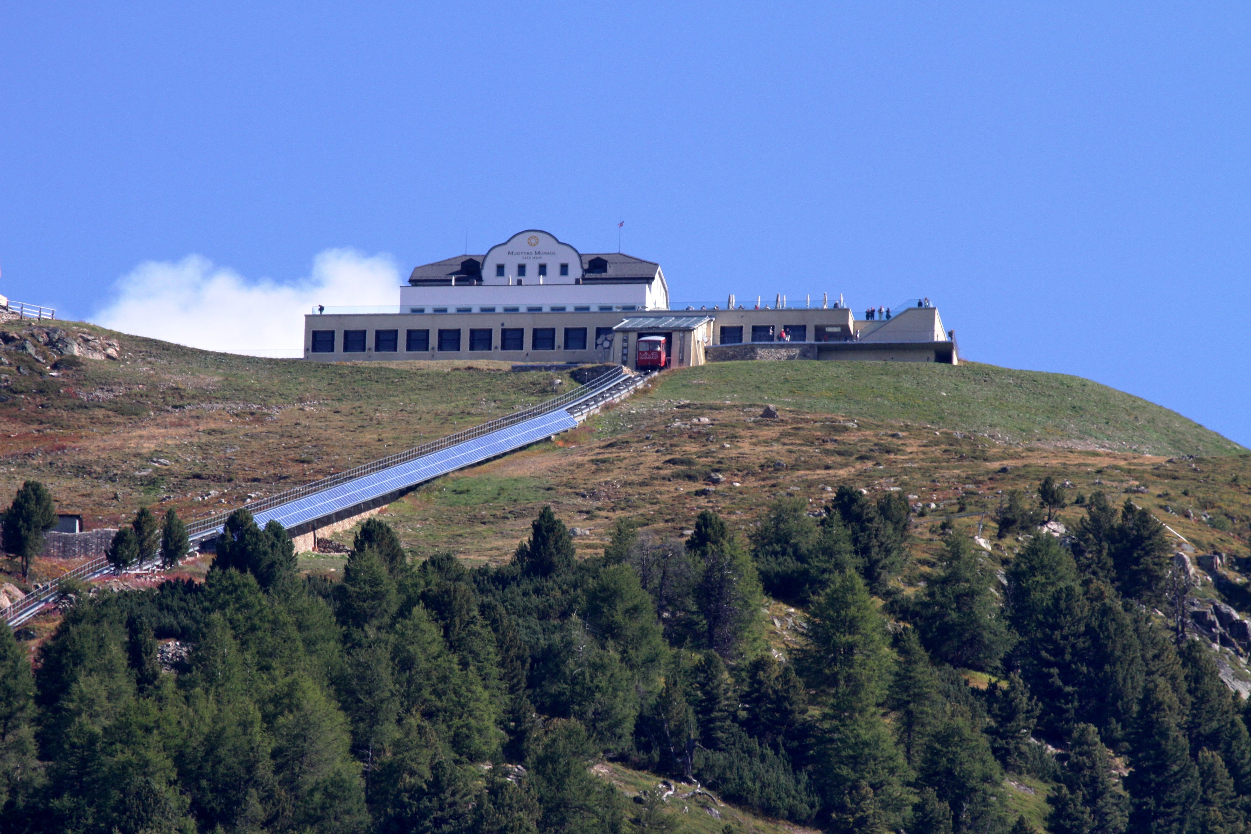 engadin, building exterior, muottas, svizzera, tree, building, built structure, graubünden, outdoors, the past, nature, switzerland, day, funicular railway, HD Wallpaper
