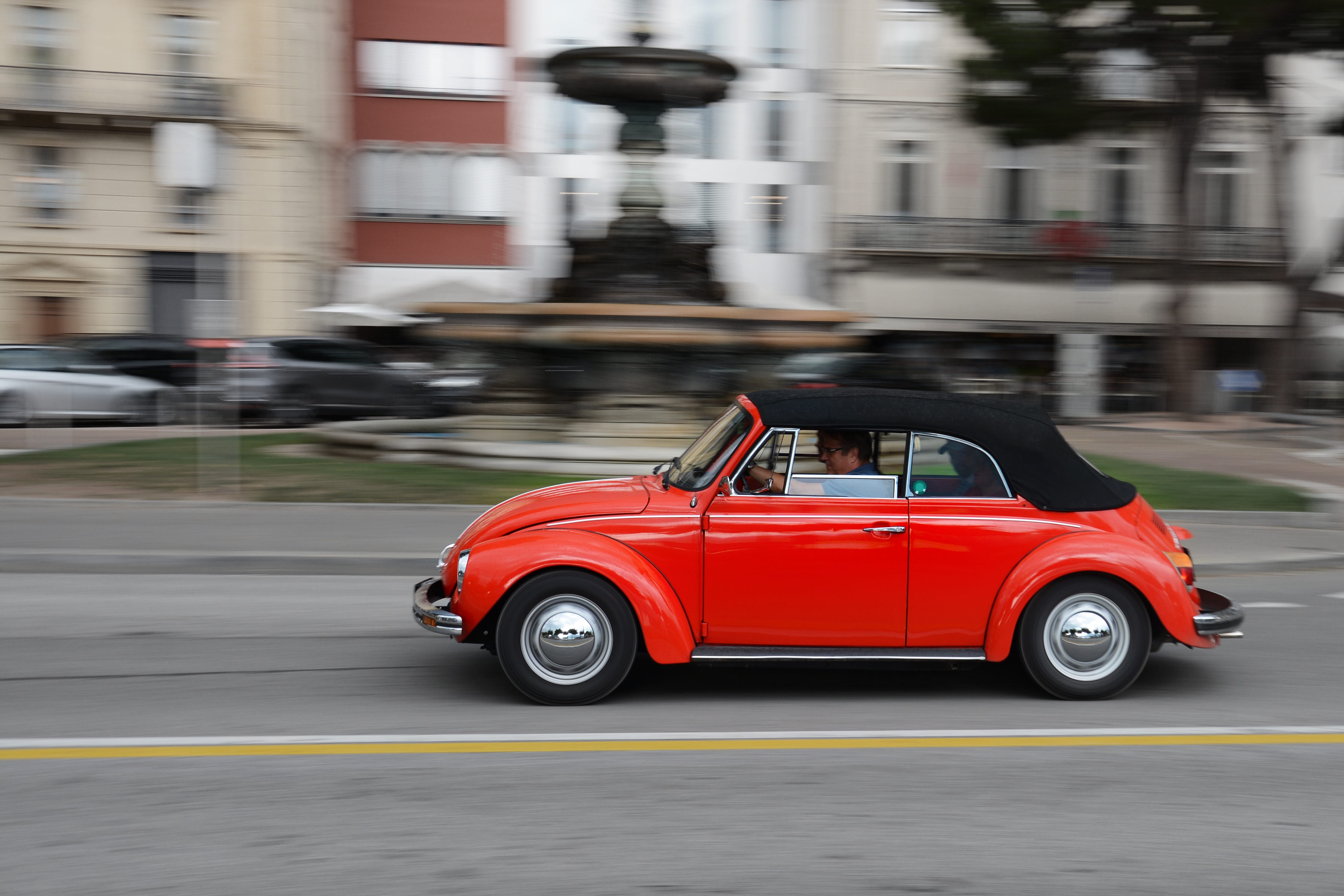 mode of transportation, racecar, vw, speed, sports race, red, automotive, driving, road, travel, motorsport, hippie, beetle, volkswagen, architecture, retro, HD Wallpaper