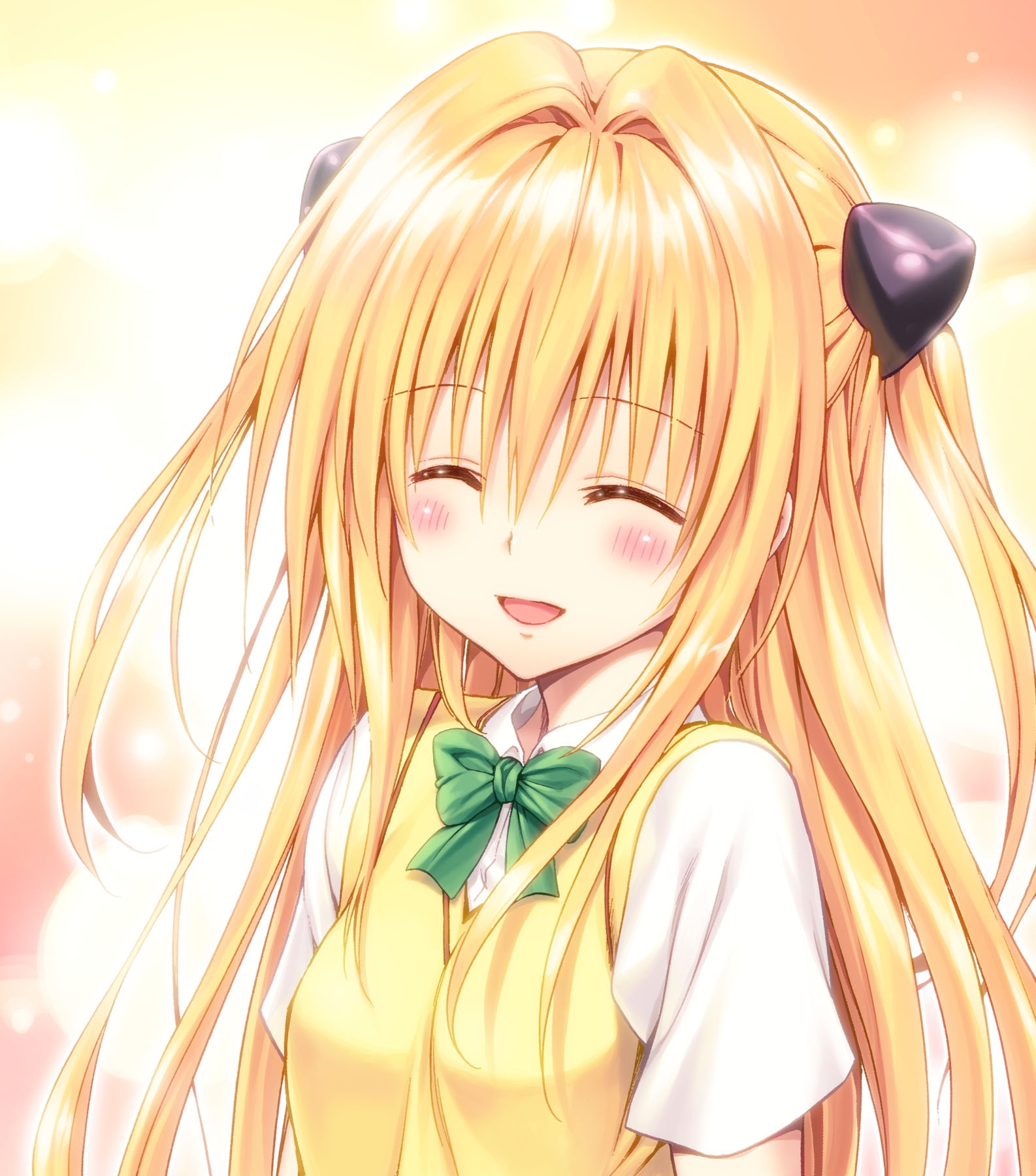 To Love Ru, rito, yuuki, girls, deviluke, satalin, 720P, love, x, haruna, hot, darkness, art, sairenji, golden, hd, Golden Darkness, ru, anime, lala, Phone HD Wallpaper