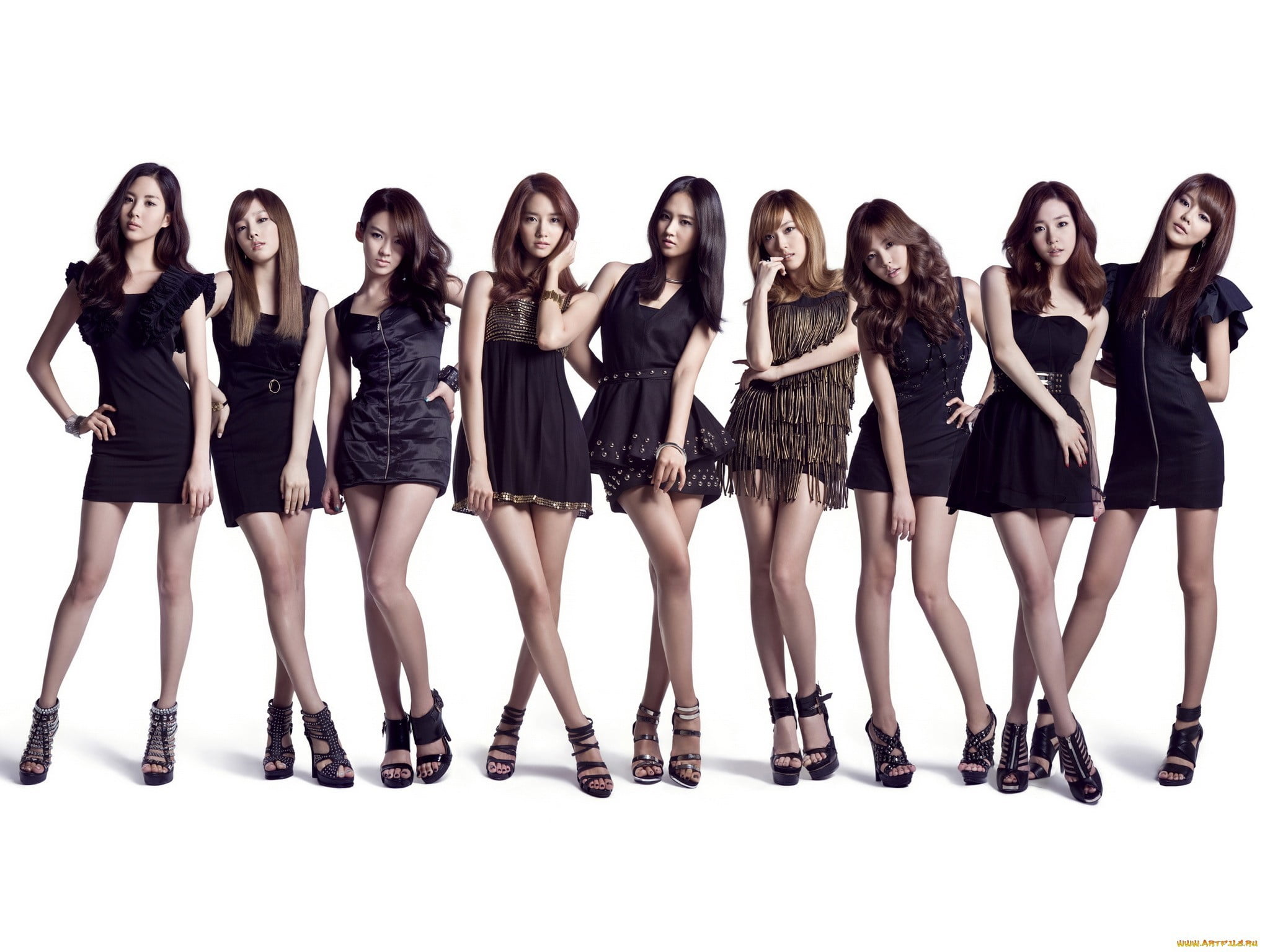 1080P, adult, Asian, young adult, simple background, women, Sunny, beauty, group of people, legs, portrait, high heels, group of women, teenager, SNSD, HD Wallpaper