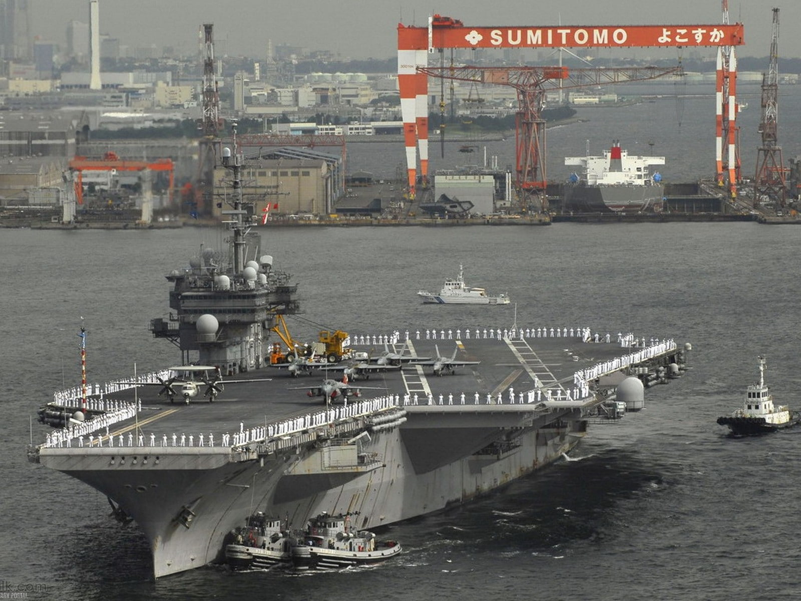 military, vehicle, aircraft carrier, warship, 720P, ship, HD Wallpaper