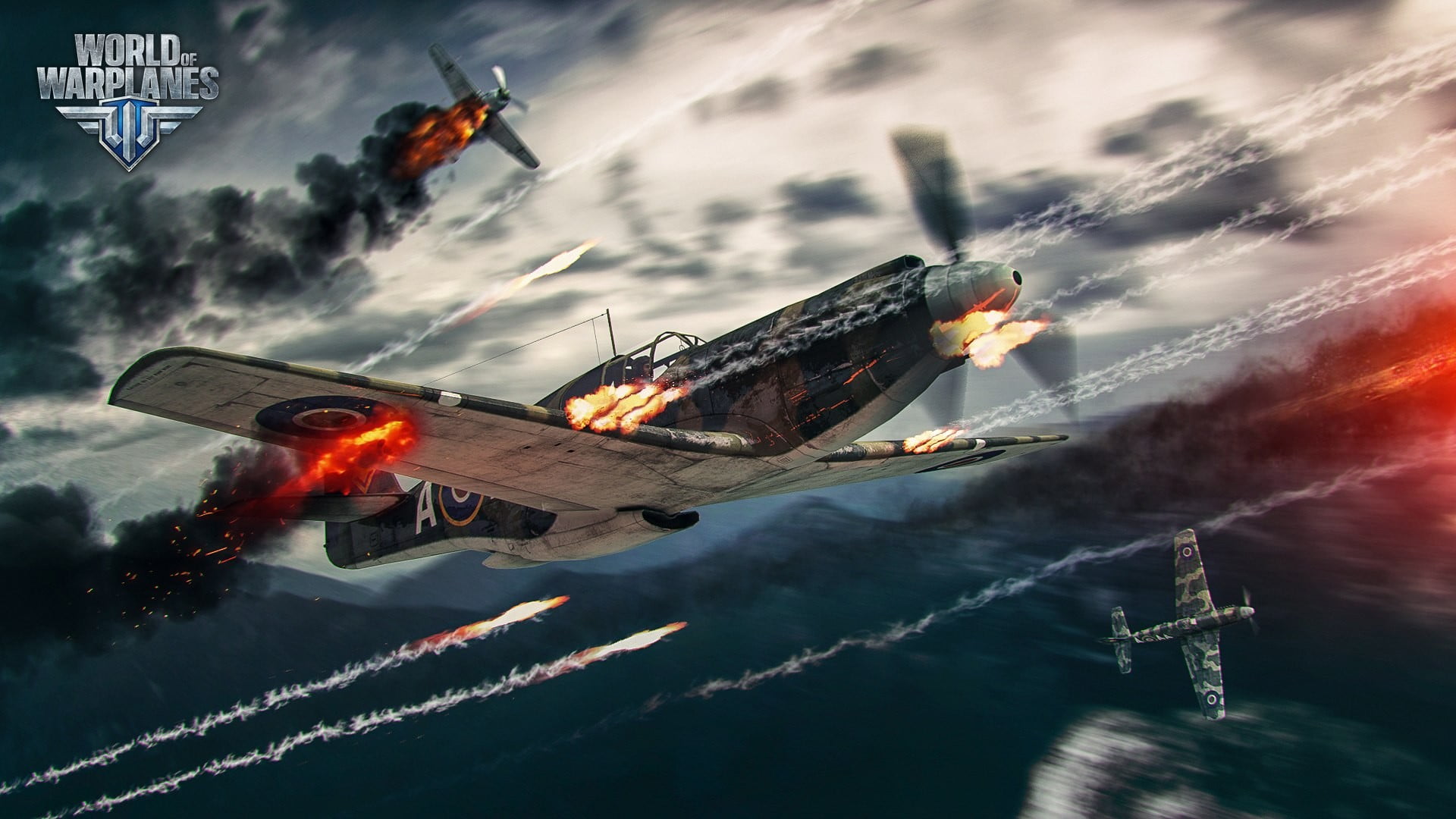 sea, mid-air, no people, sky, cloud - sky, ship, warplanes, world, nautical vessel, World of Warplanes, 1080P, day, video games, water, air vehicle, HD Wallpaper