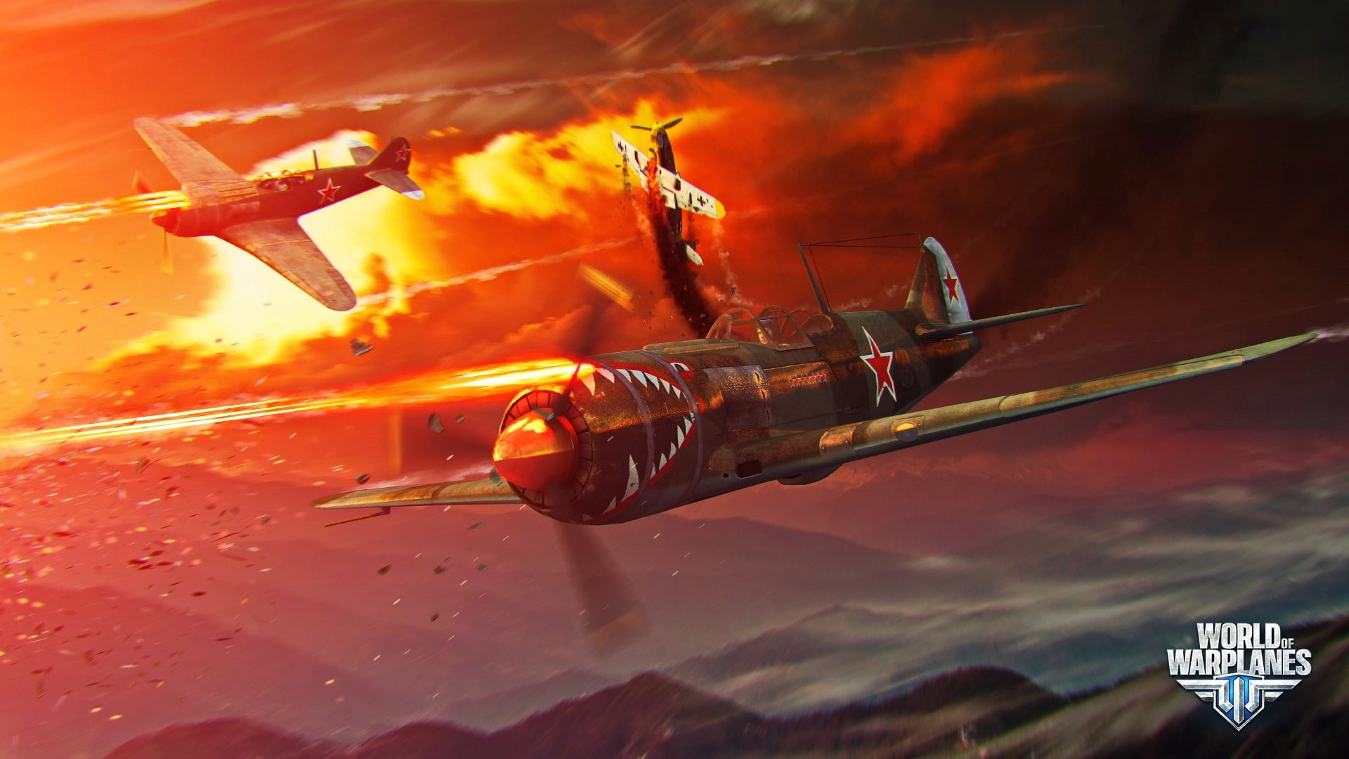 outdoors, wargaming, animal wildlife, cloud - sky, World of Warplanes, water, insect, no people, red, sunset, close-up, reflection, invertebrate, 1080P, HD Wallpaper