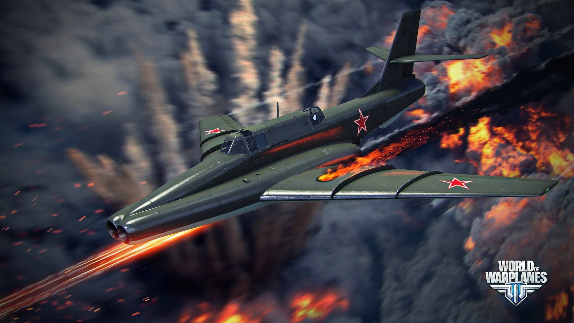 flame, grey, sky, wargaming, fire, mode of transportation, World of Warplanes, 1080P, no people, day, motion, transportation, blurred motion, airplane, HD Wallpaper