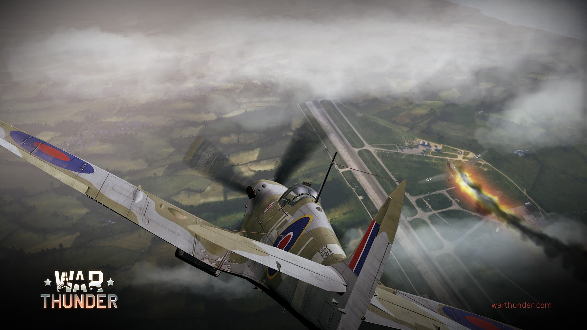 air vehicle, activity, sky, video games, spitfire, adult, outdoors, nature, flag, occupation, transportation, people, day, mode of transportation, War Thunder, HD Wallpaper
