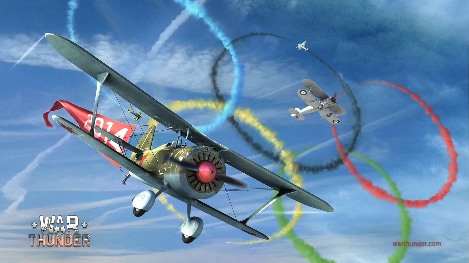 military, plane, airshow, Gaijin Entertainment, flying, game, 1080P, excitement, video games, aerobatics, application, war, nature, mid-air, digital composite, HD Wallpaper