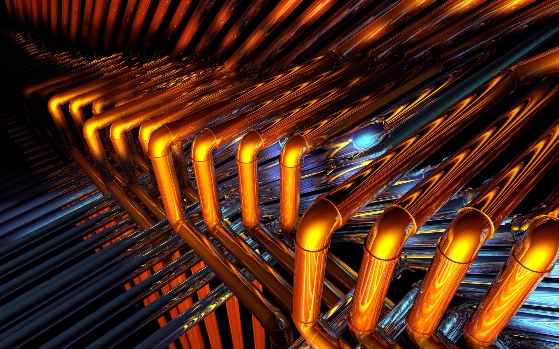 steel, night, electric light, brilliance, light - natural phenomenon, energy, orange color, backgrounds, abstract, heat - temperature, business, technology, HD Wallpaper