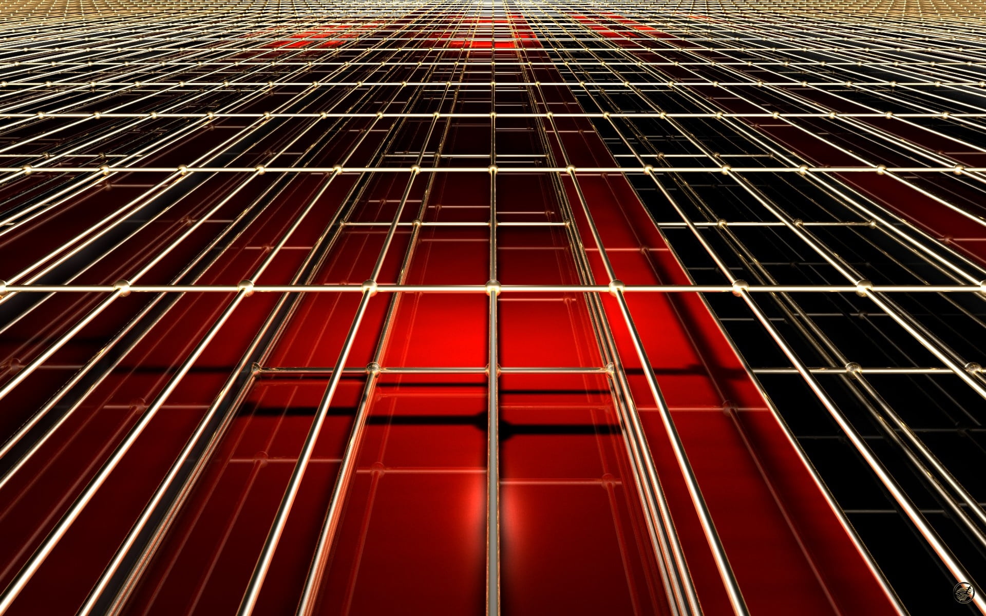 mesh, reflection, surface, close-up, modern, musical instrument string, business, outdoors, architecture, gray, skyscraper, low angle view, red, 1080P, HD Wallpaper
