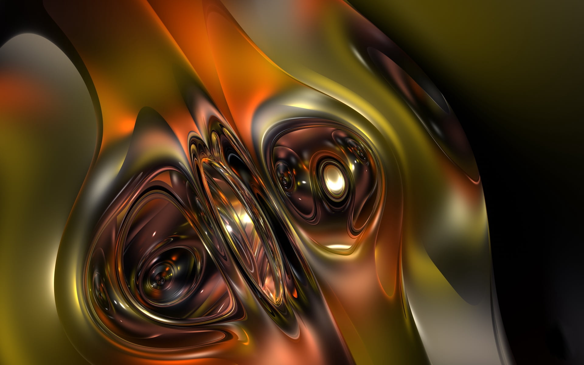 gold colored, color Image, elegance, abstract, wave Pattern, design Element, technology, black Color, multi Colored, style, illuminated, close-up, compound, HD Wallpaper