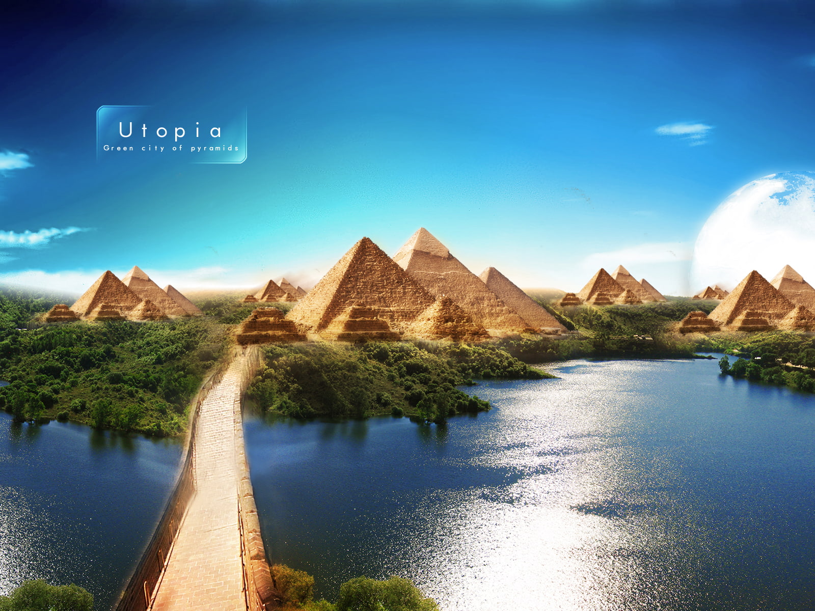 pyramids, 720P, utopia, HD Wallpaper