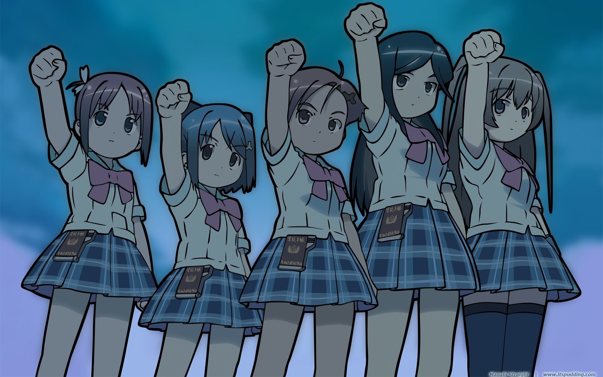 Anime, Etoh Mei, 1080P, Odori Momoha, Amamiya Manami, Gakuen Utopia Manabi Straight, Inamori Mika, Uehara Mutsuki, HD Wallpaper