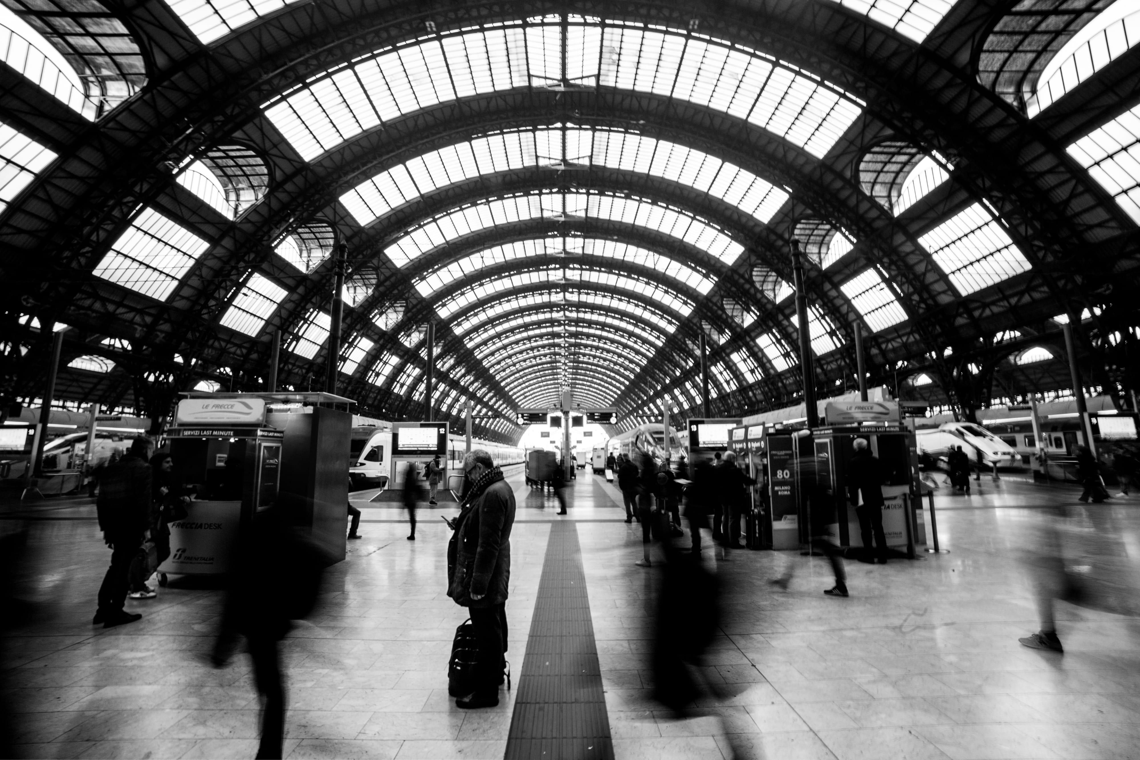 apparel, shoe, pedestrian, building, footwear, vehicle, built structure, ceiling, crowd, walking, transportation, mode of transportation, train station, HD Wallpaper