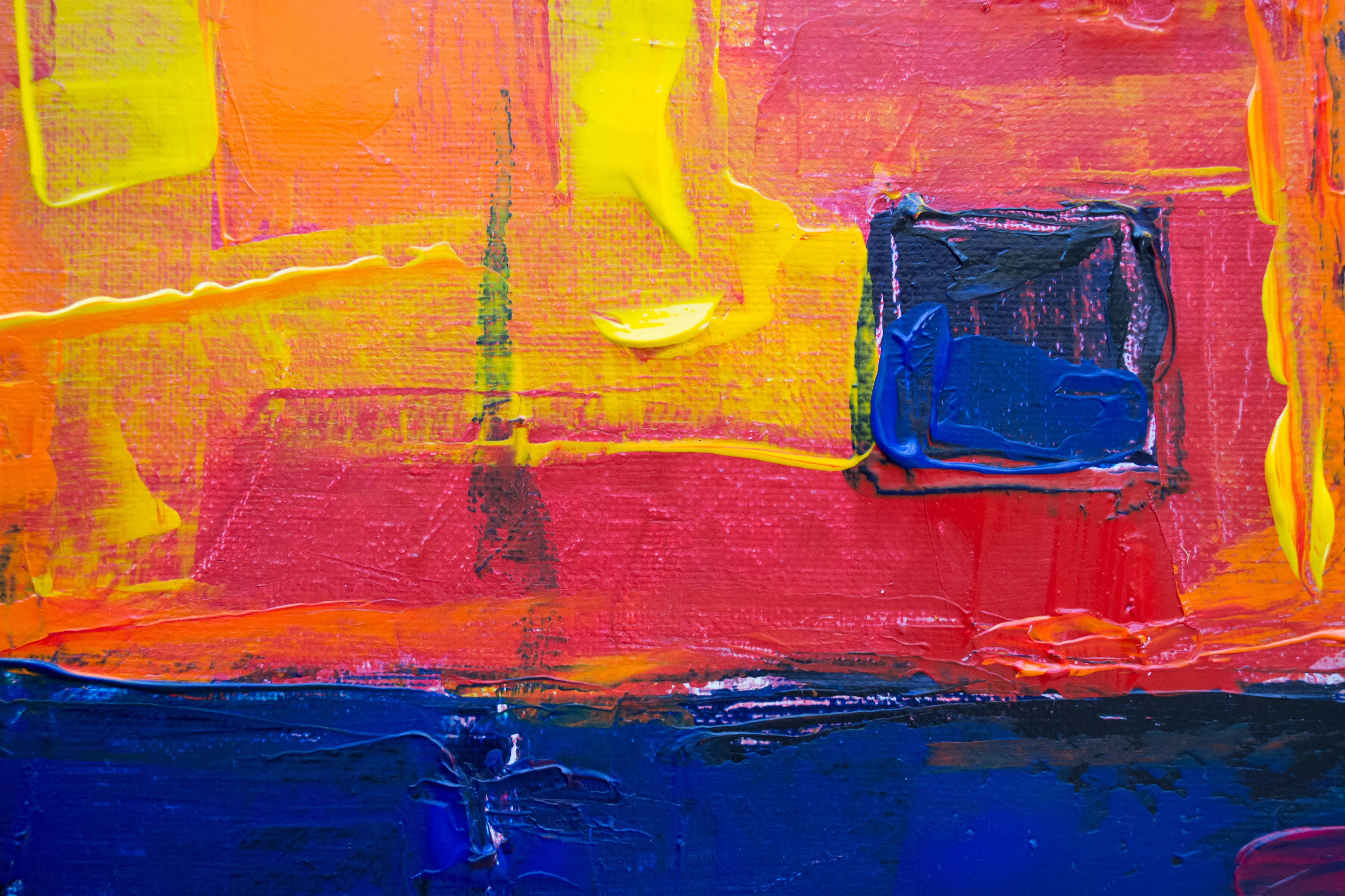 artists Canvas, creativity, damaged, oil Painting, close-up, backgrounds, orange color, textured Effect, color Image, art Product, built structure, design, HD Wallpaper