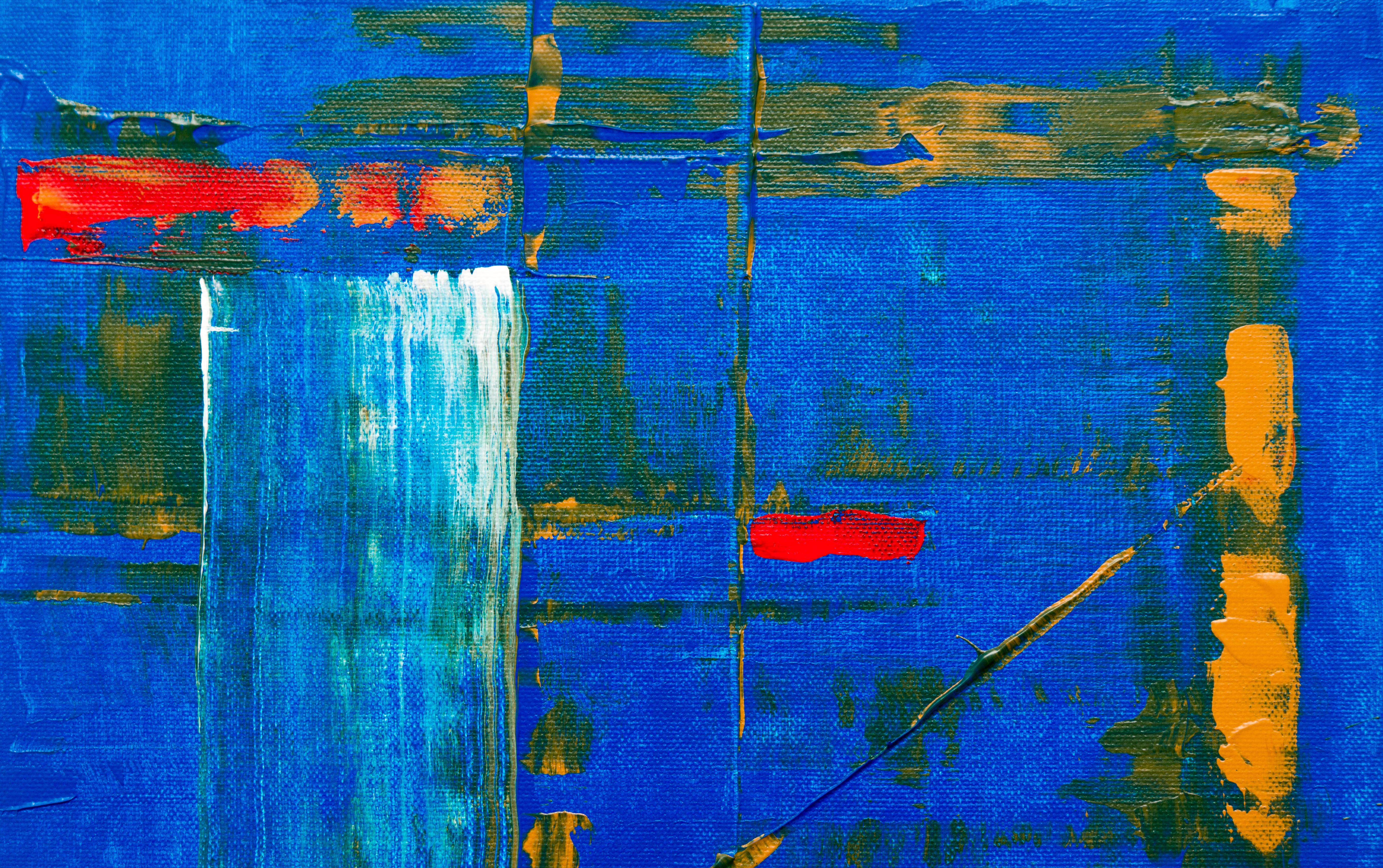 textured, wood - material, colorful, gouache, painted, wall - building feature, vibrant color, expressionism, weathered, canvas, art, 5K, artistic, HD Wallpaper