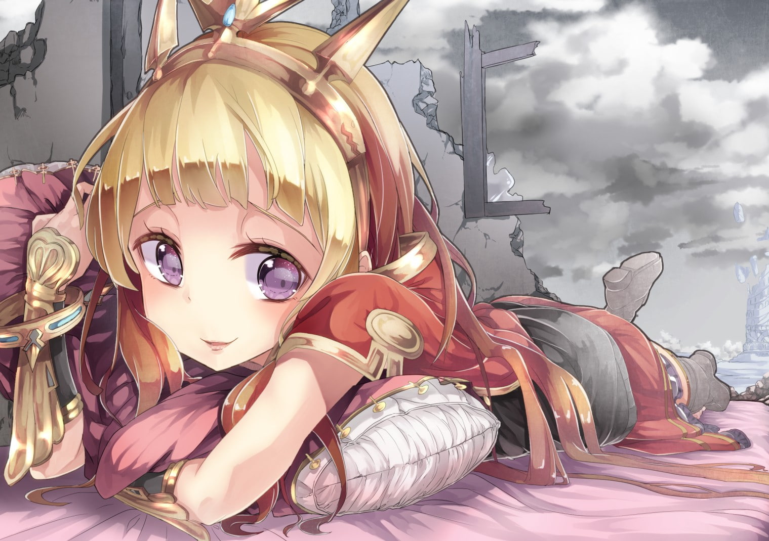 720P, anime girls, Cagliostro (Granblue Fantasy), Granblue Fantasy, anime, HD Wallpaper