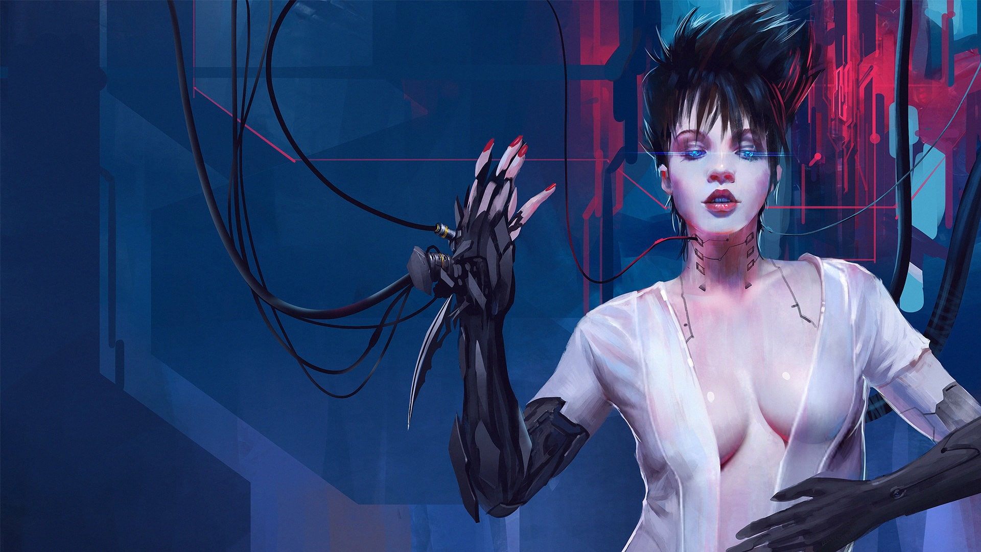 Wang Ke, concept art, cyberpunk, 1080P, HD Wallpaper