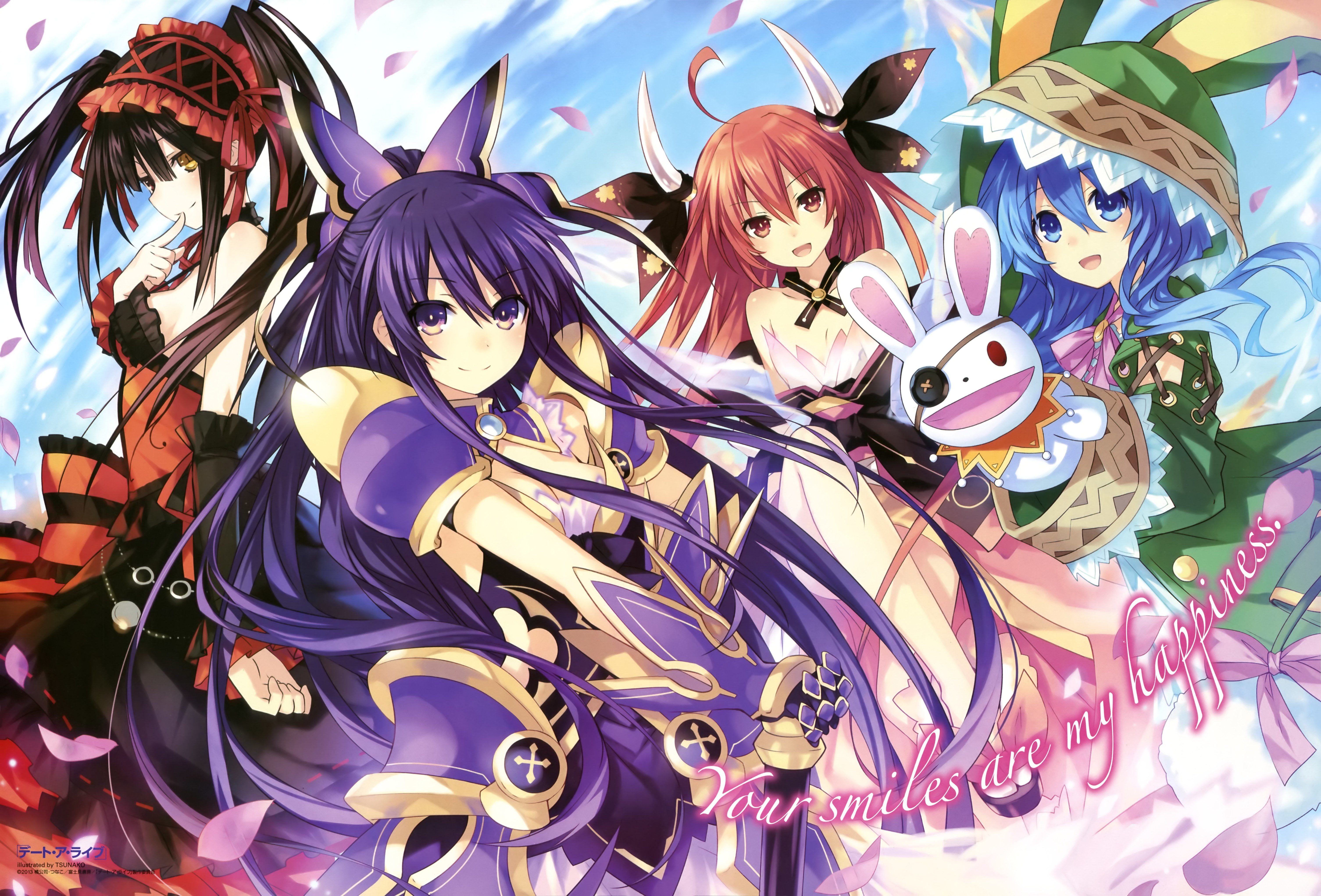 5K, Tokisaki Kurumi, Itsuka Kotori, Date A Live, Yatogami Tohka, Yoshino, anime, Anime Girls, HD Wallpaper