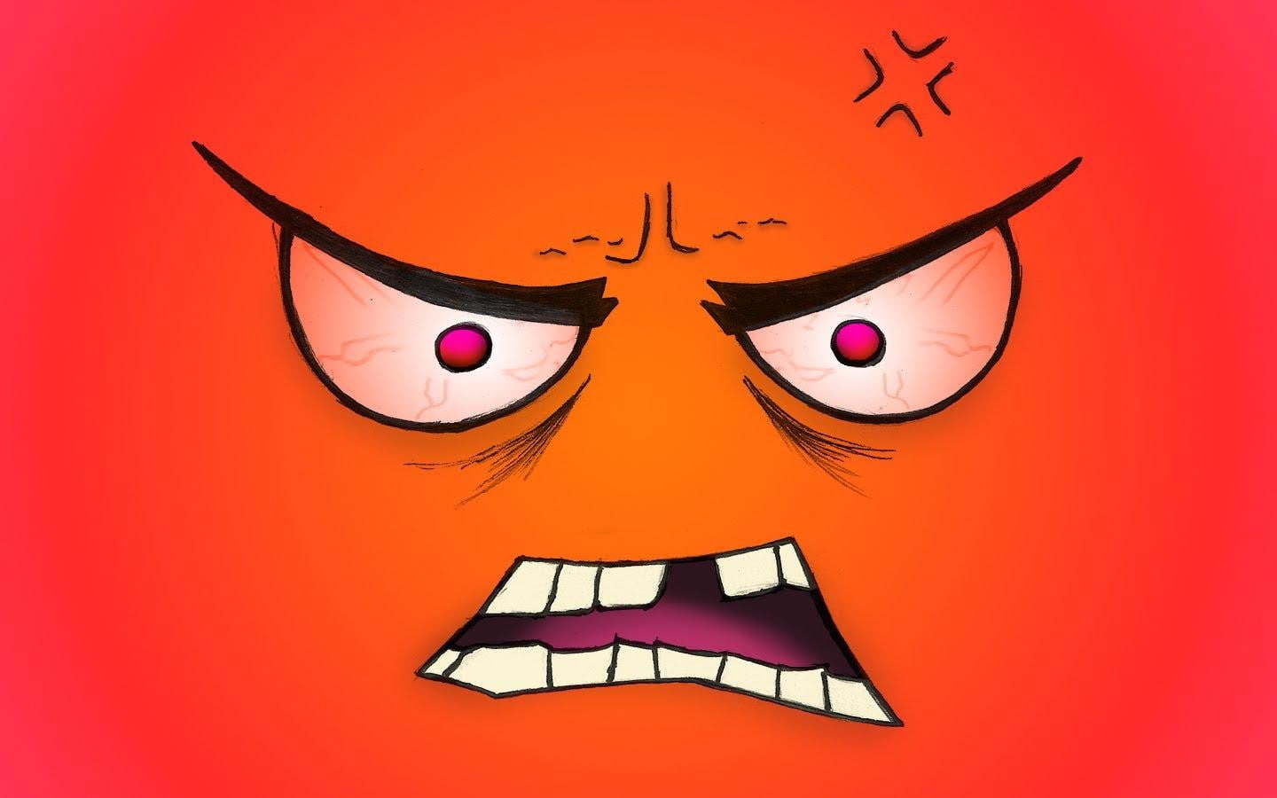 simple background, face, eyes, minimalism, anger, artwork, 720P, HD Wallpaper