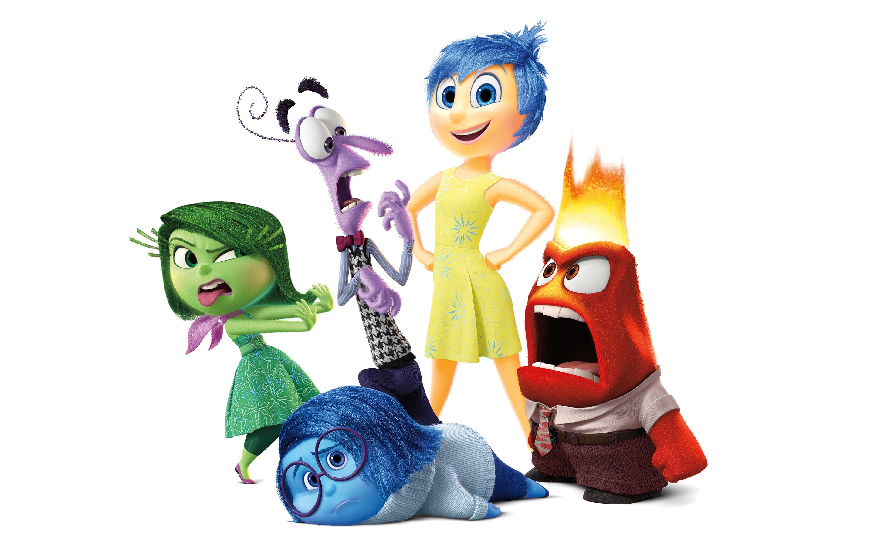 movies, studio shot, white background, doll, no people, puppet, cut out, pixar, multi colored, disney, figurine, variation, 2K, animated movies, inside out anger, HD Wallpaper