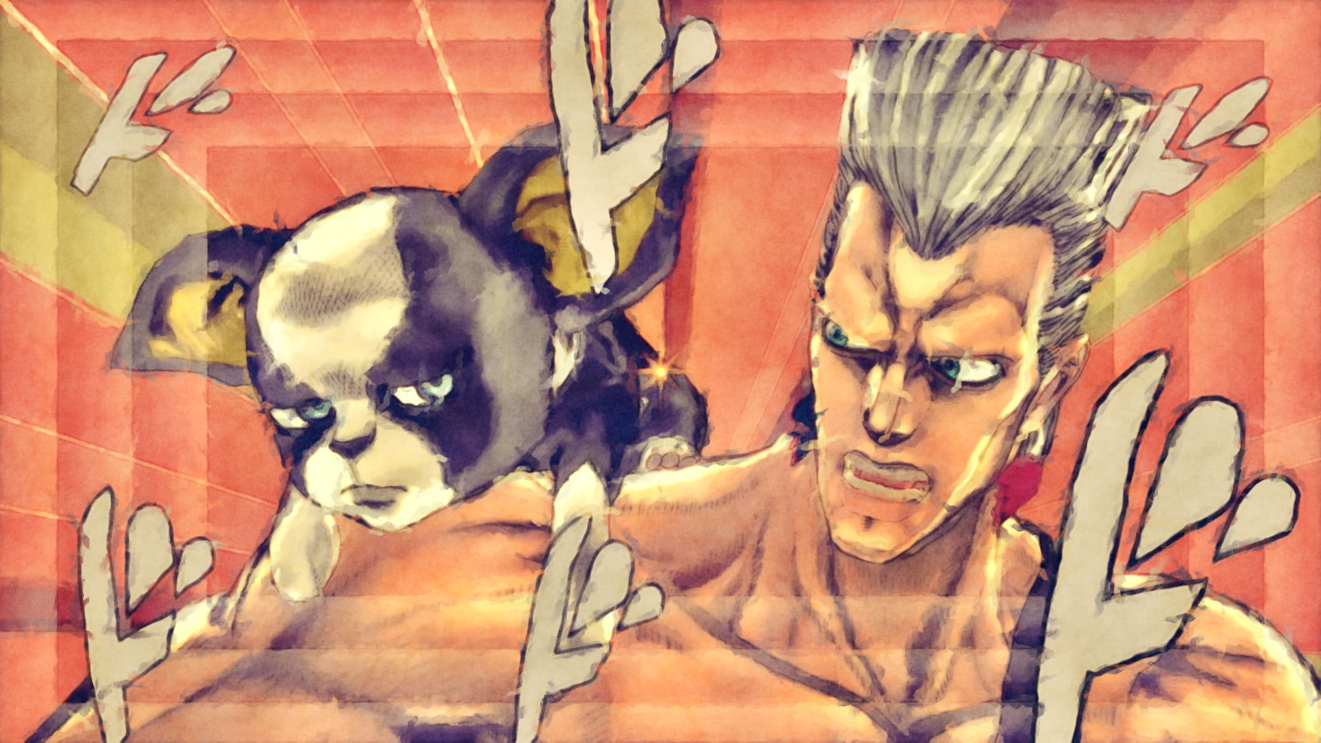1080P, Iggy (Jojos Bizarre Adventure), Anime, Jean Pierre Polnareff, Jojos Bizarre Adventure, HD Wallpaper