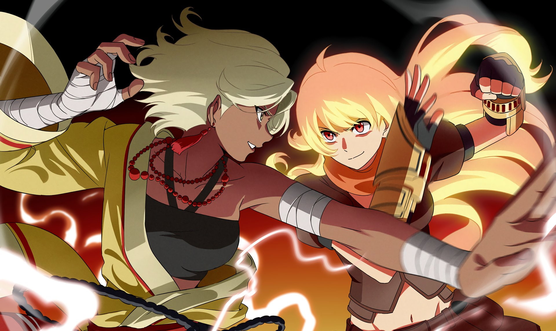 multi colored, aggression, young adult, 1080P, Yang Xiao Long, mammal, sport, lifestyles, casual clothing, men, full frame, group of people, people, indoors, HD Wallpaper