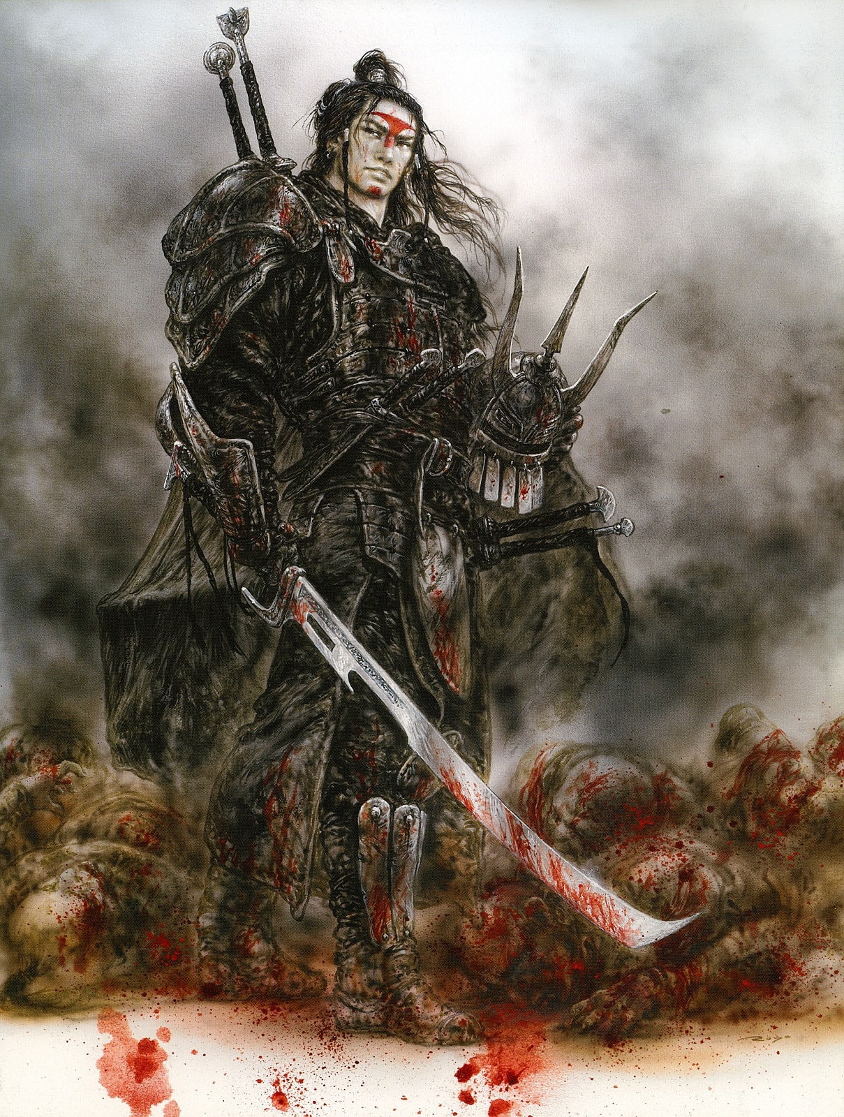 artistic, art, luis, royo, moon, Luis Royo, 720P, x, hd, dead, moons, space, Phone HD Wallpaper