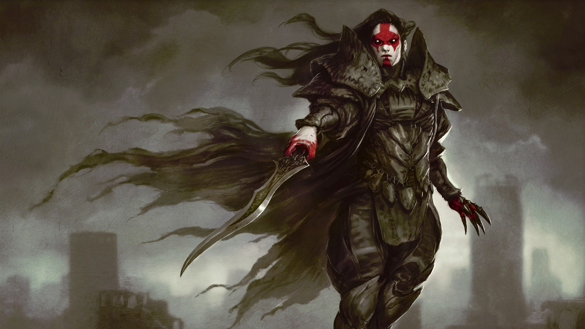 sword, fantasy, 1080P, warrior, drawing, gathering, magic, hd, the, HD Wallpaper