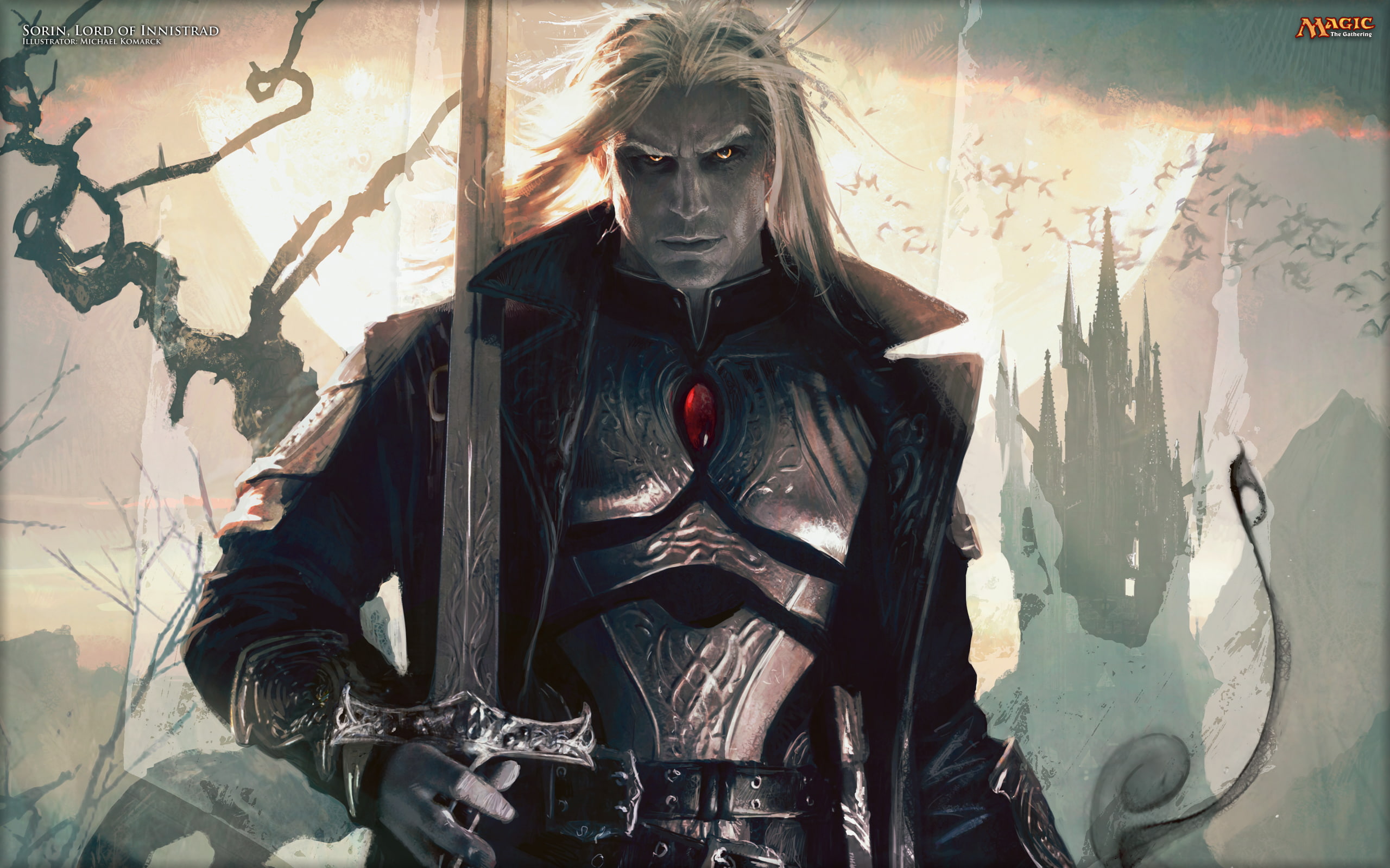 character, long, sword, hd, game, the, hair, magic, gathering, warrior, fantasy, 2K, HD Wallpaper