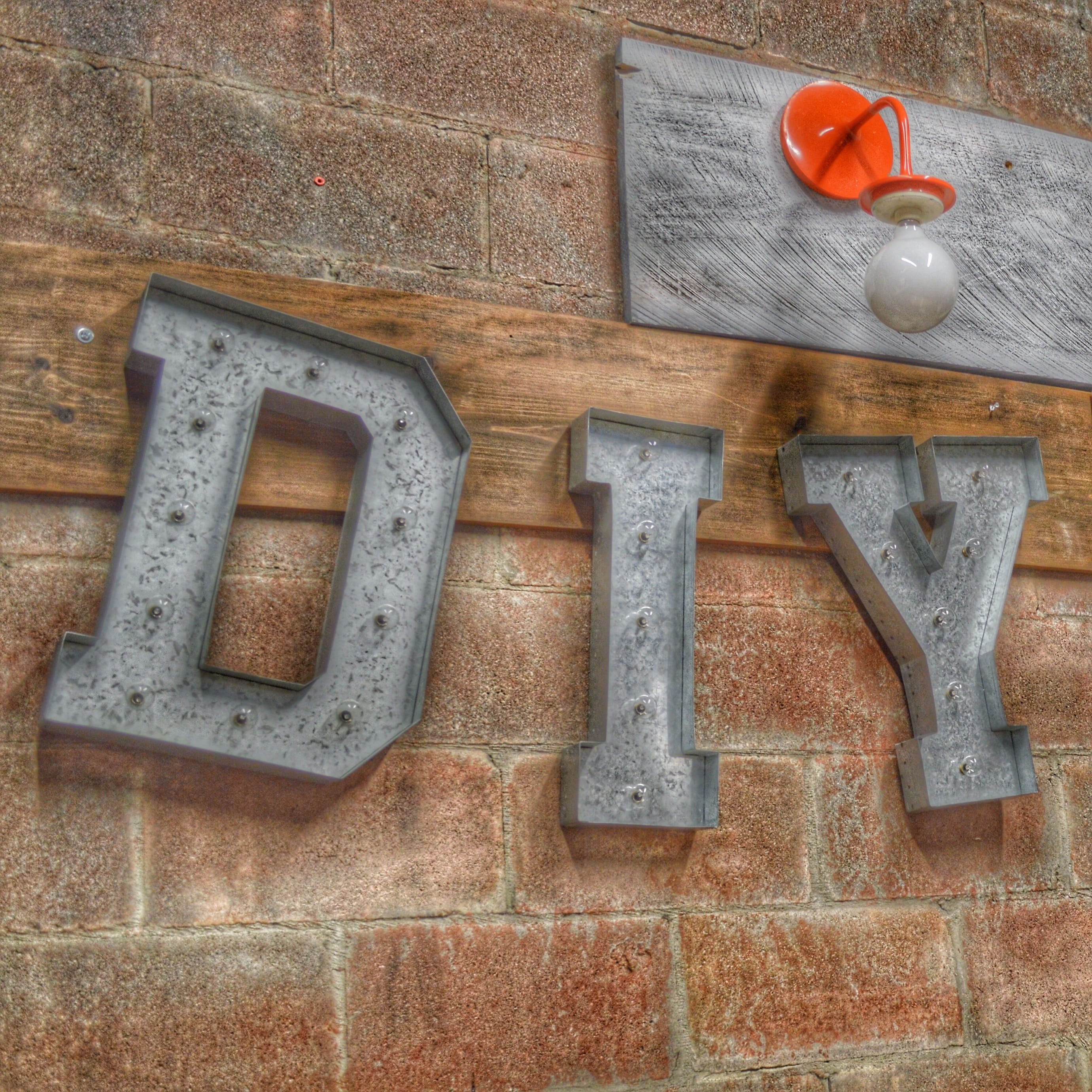repair, orange color, three, Do It Yourself, wall, wall - building feature, indoors, western script, container, high angle view, lights, wood - material, HD Wallpaper