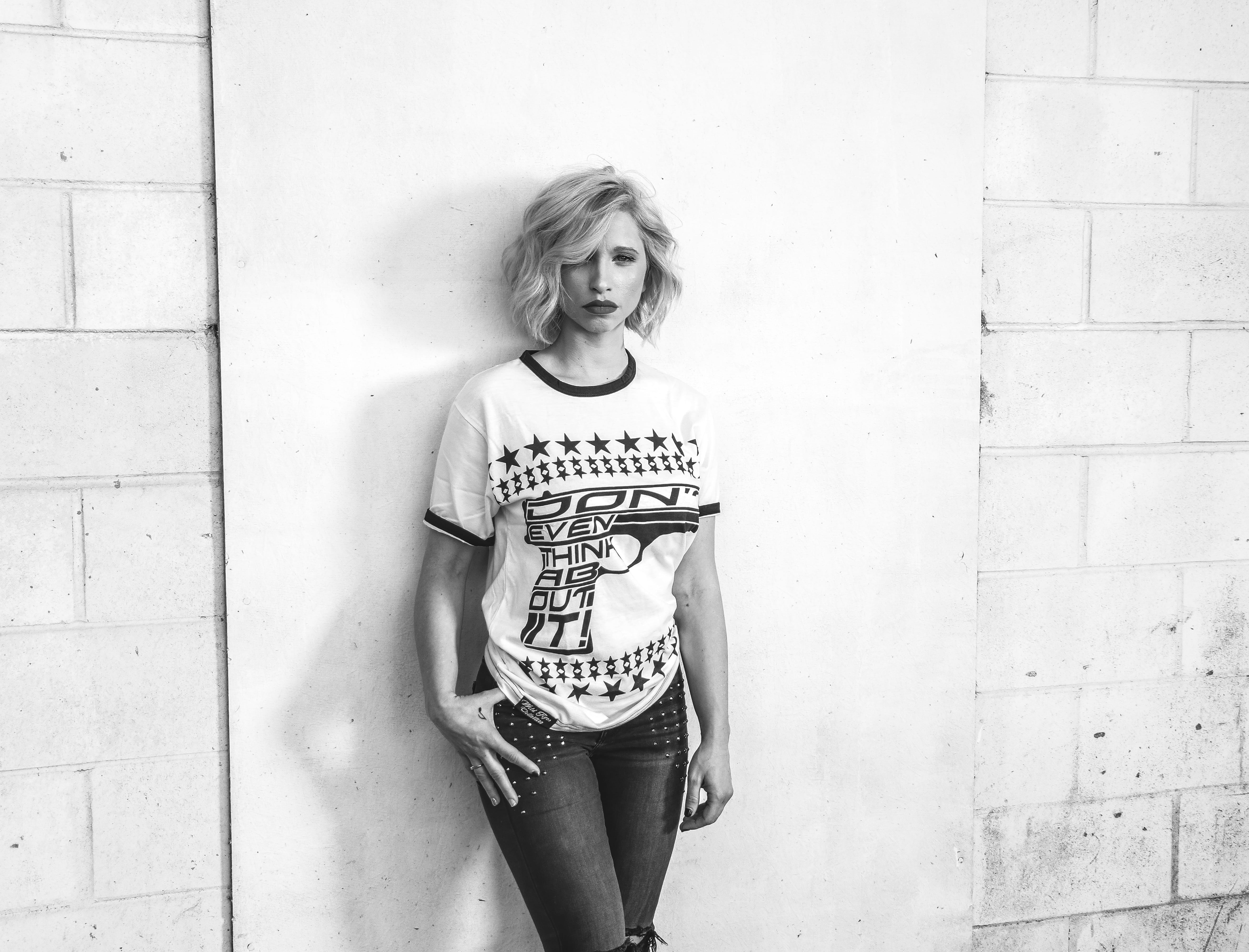 crew, neck, real people, facial expression, day, standing, pose, lifestyles, portrait, women, young, looking at camera, hair, human body part, black-and-white, HD Wallpaper