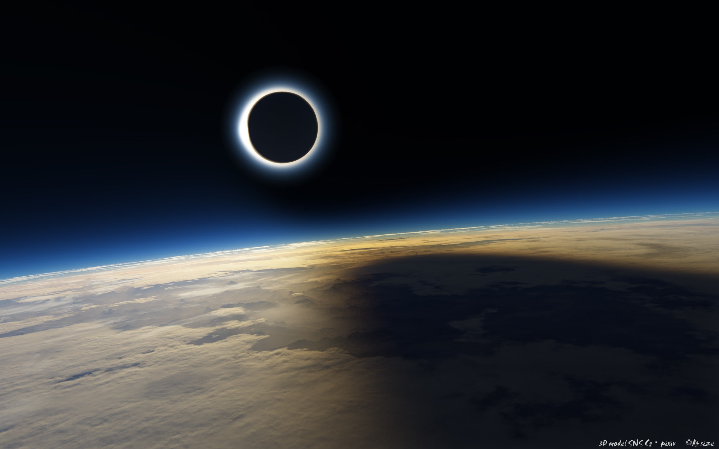 Earth, 1080P, space, eclipse, HD Wallpaper